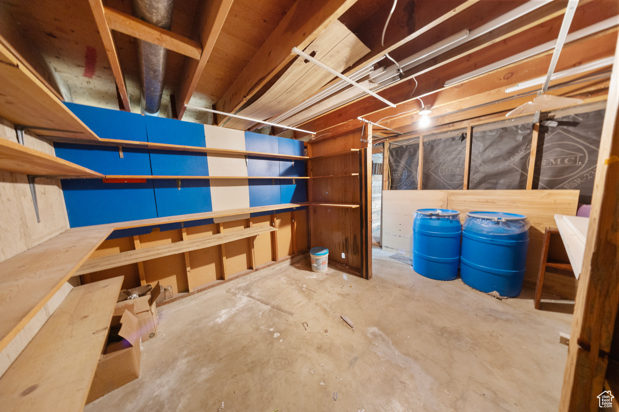 storage area in basement