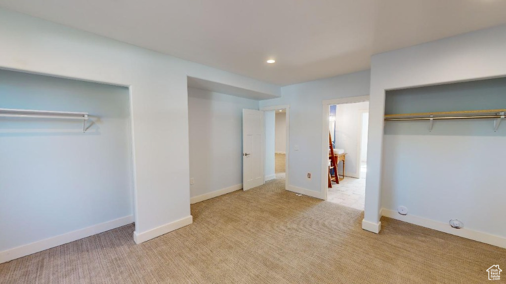 2nd basement bedroom with view of the en-suite bathroom