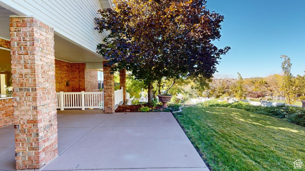 View of the rear patio