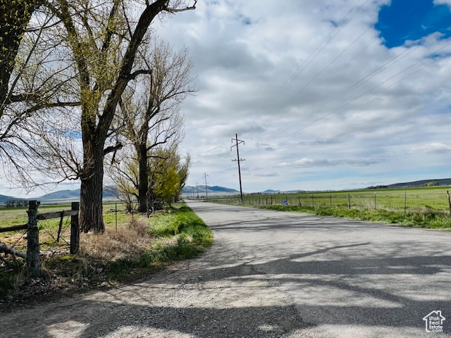 View of road with a rural view