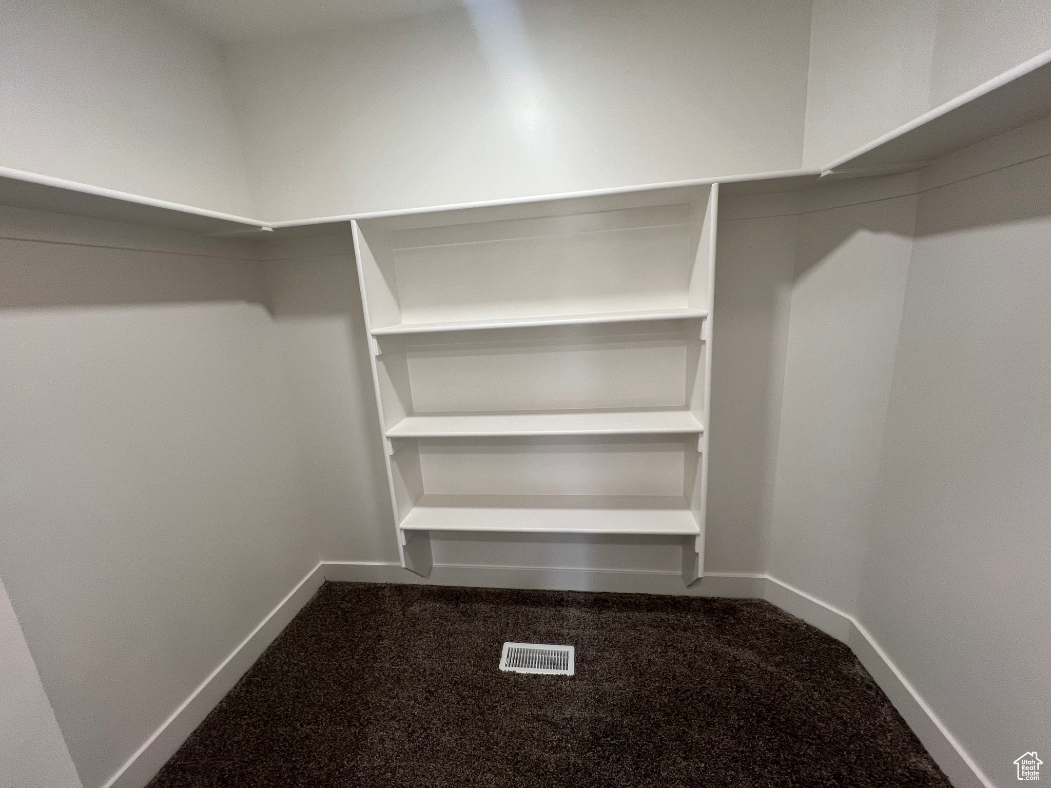 Walk in closet featuring carpet flooring