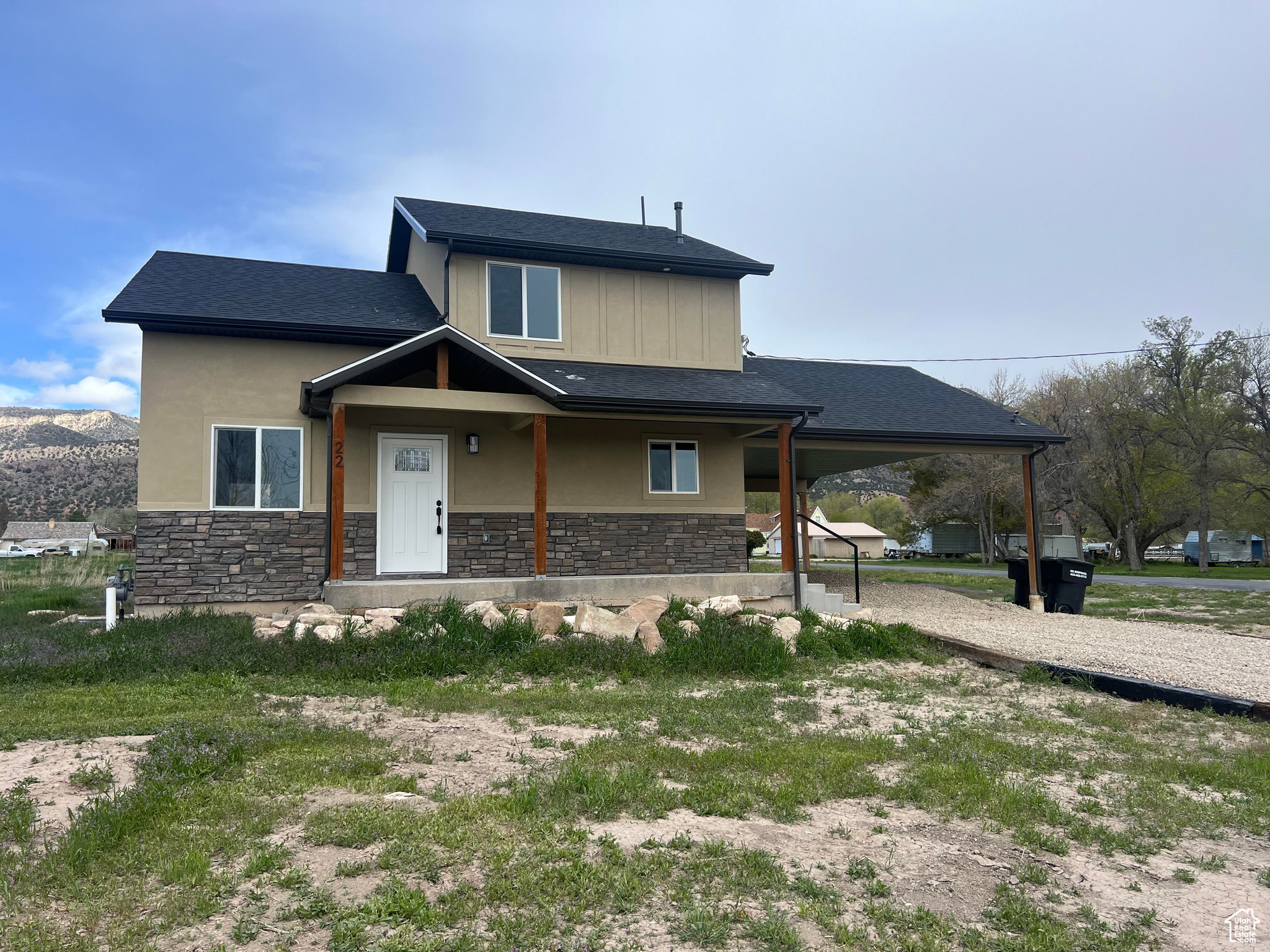 View of front of home with covered porch