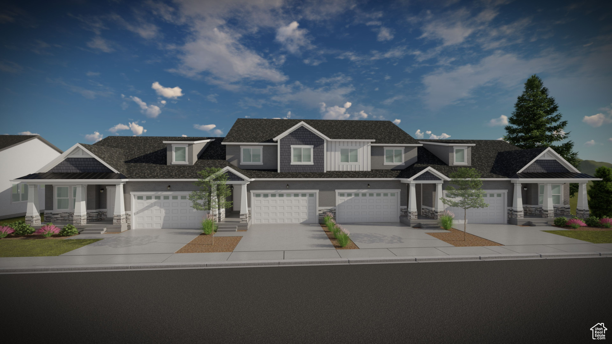 Craftsman inspired home with a garage