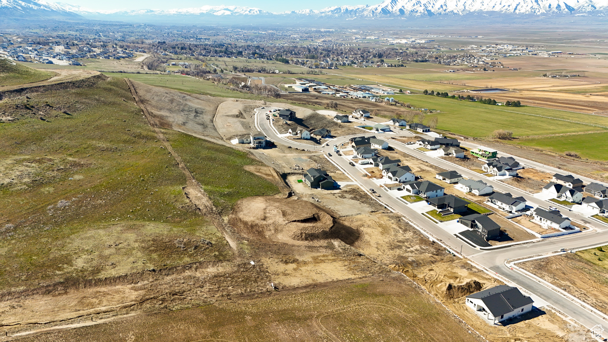 Looking South over whole Subdivision