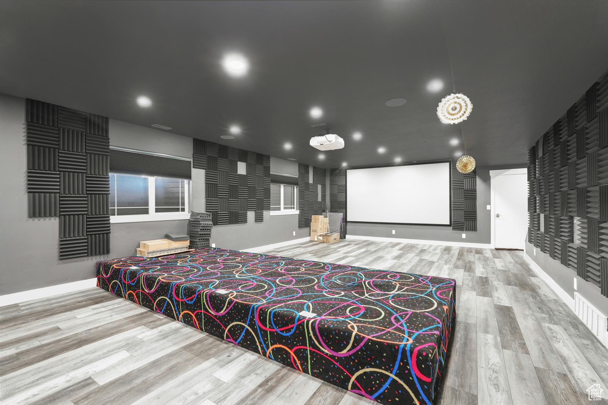 Basement Family Room with Home Theatre Area