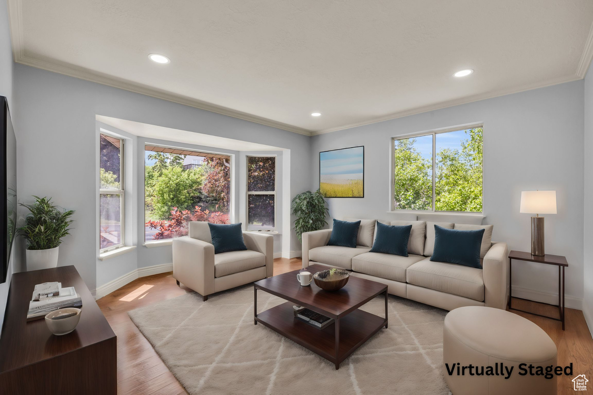 Virtually Staged Living Room