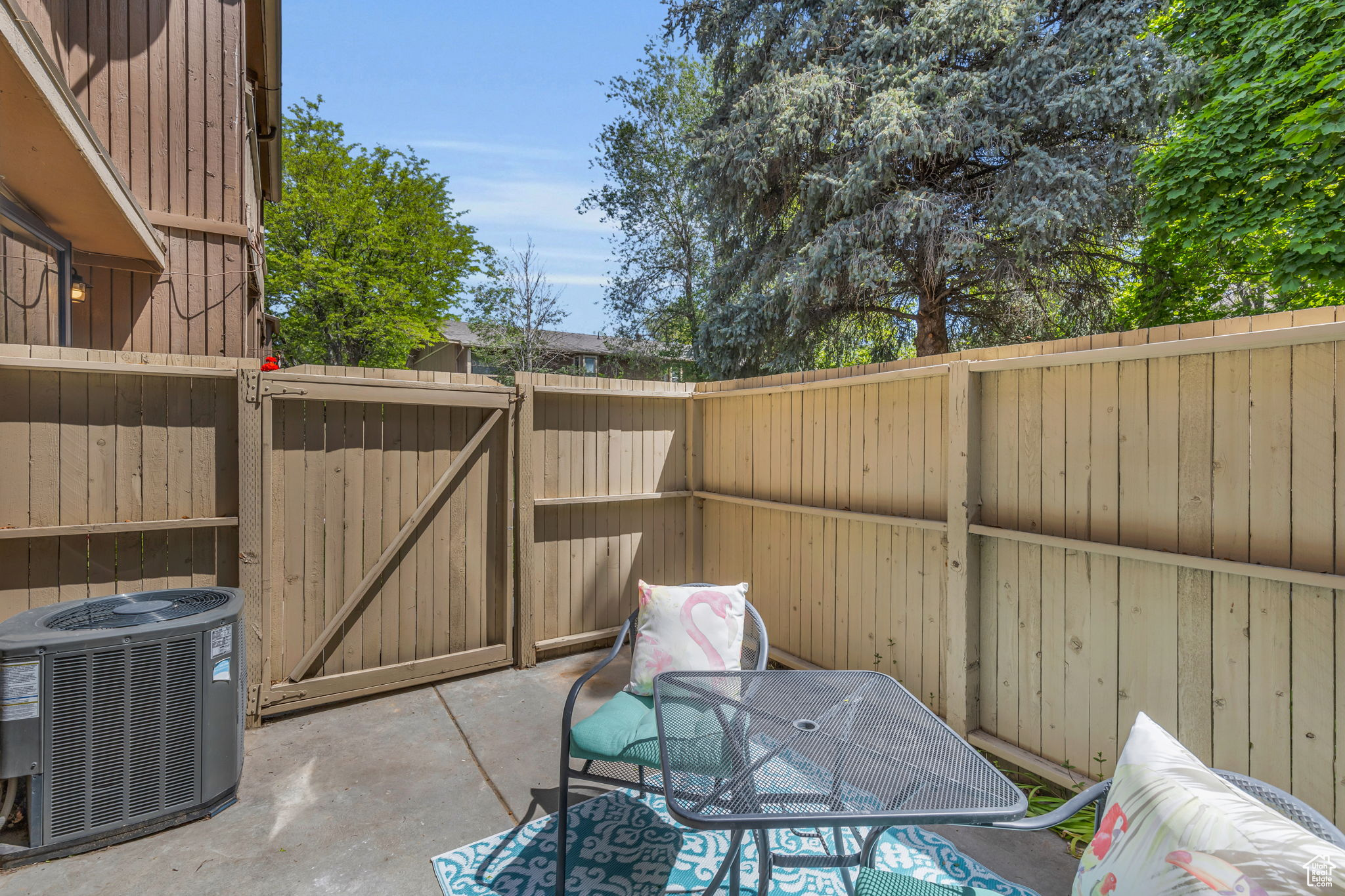 View of patio / terrace featuring central AC