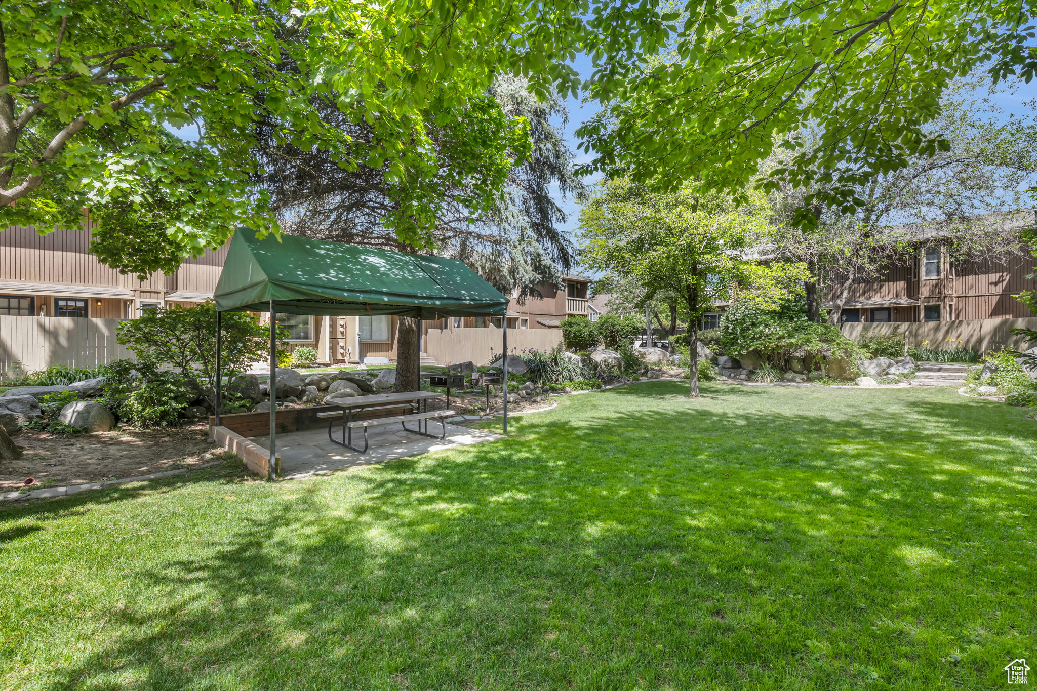 View of yard with a patio area