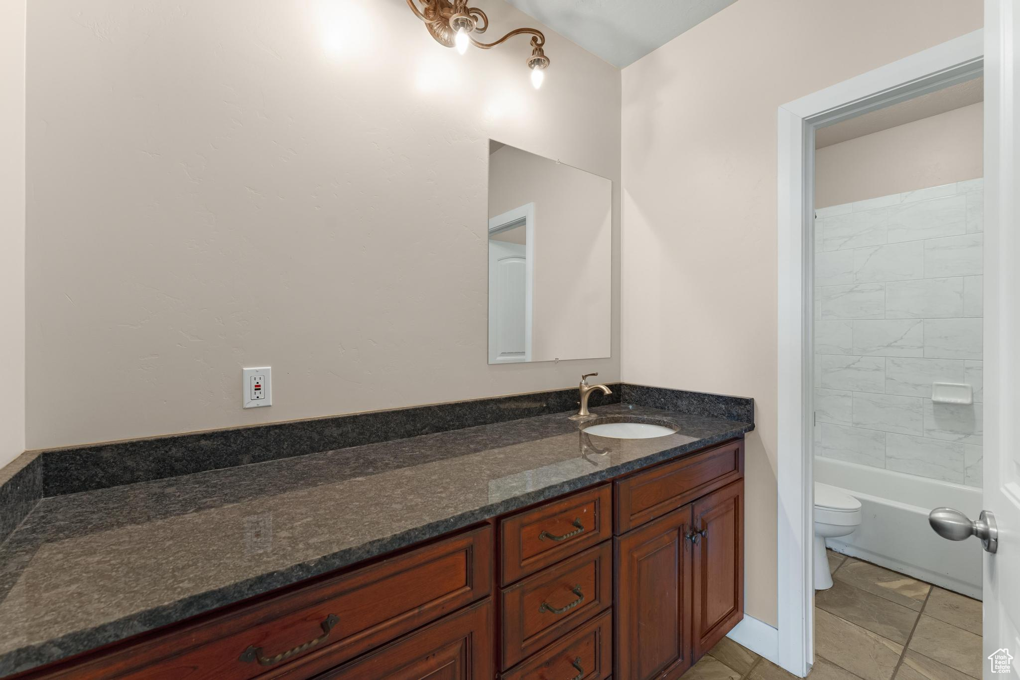 Full bathroom in basement.