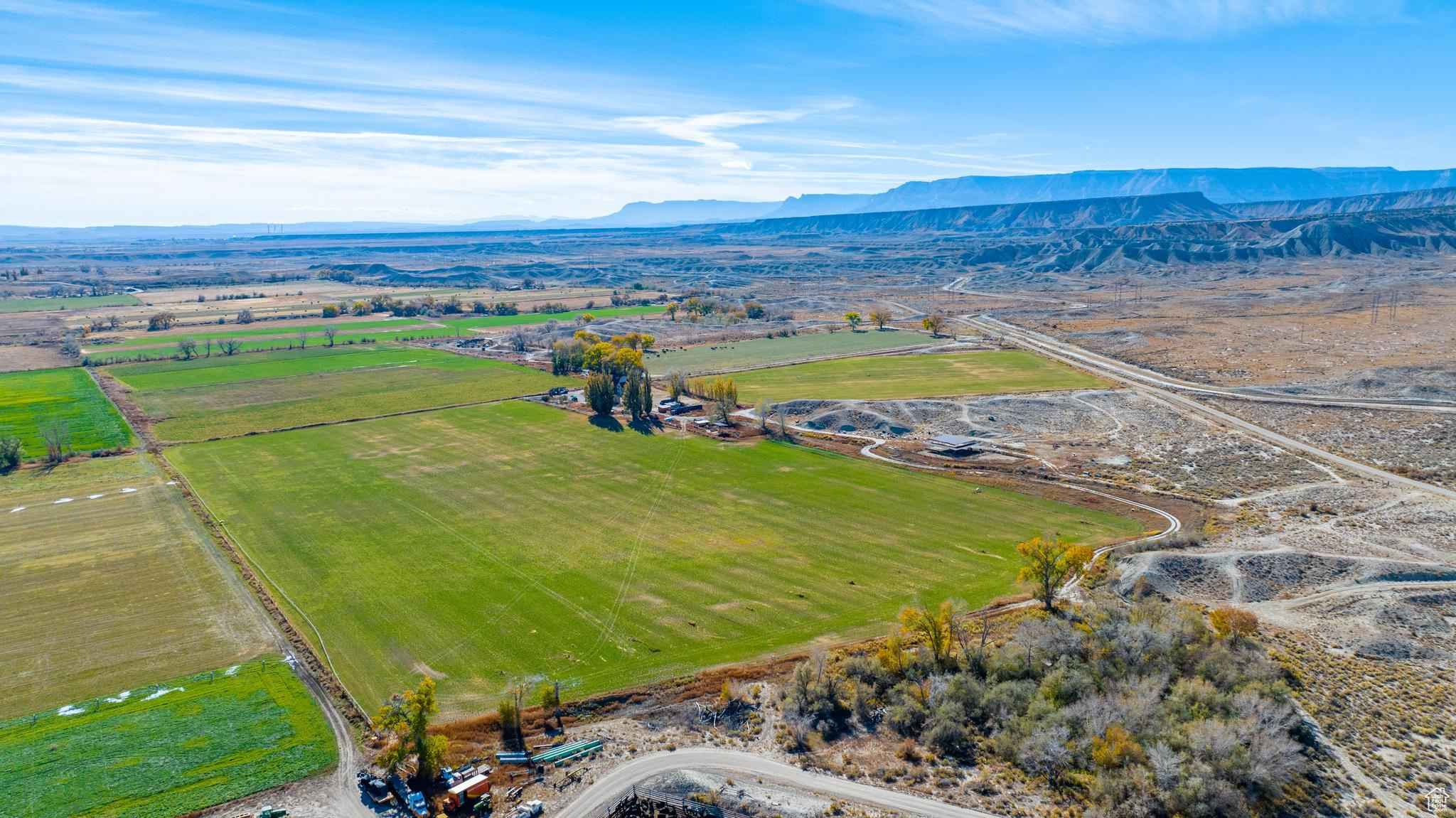 Bird's eye view featuring a mountain view and a rural view