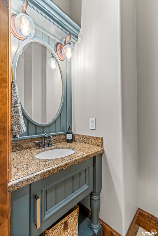 Bathroom featuring vanity