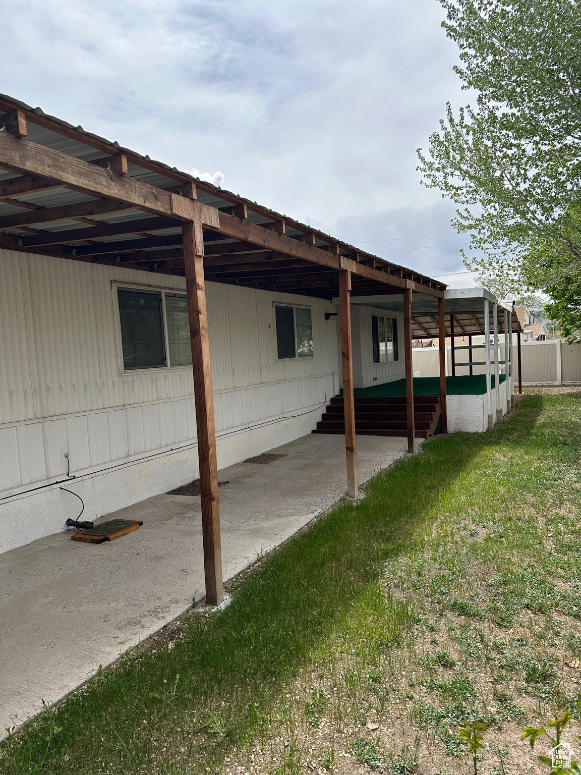 Exterior space with a lawn