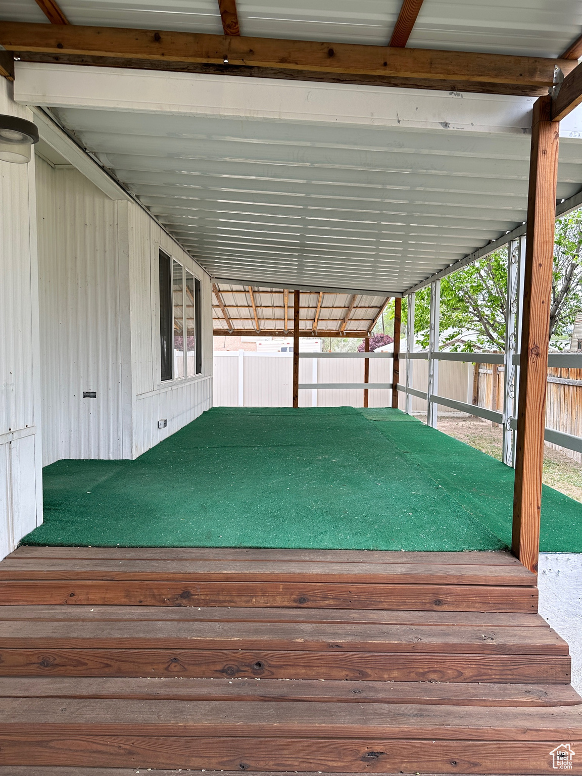 View of wooden terrace