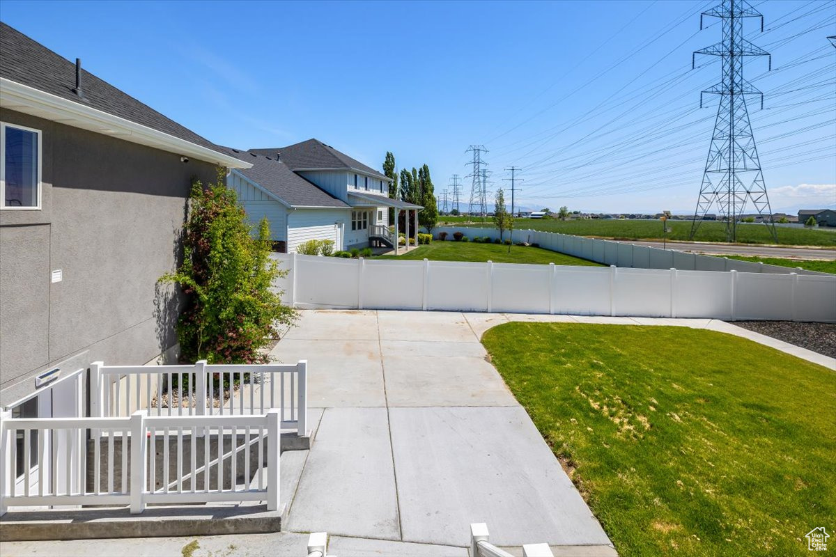 View of yard with a patio area