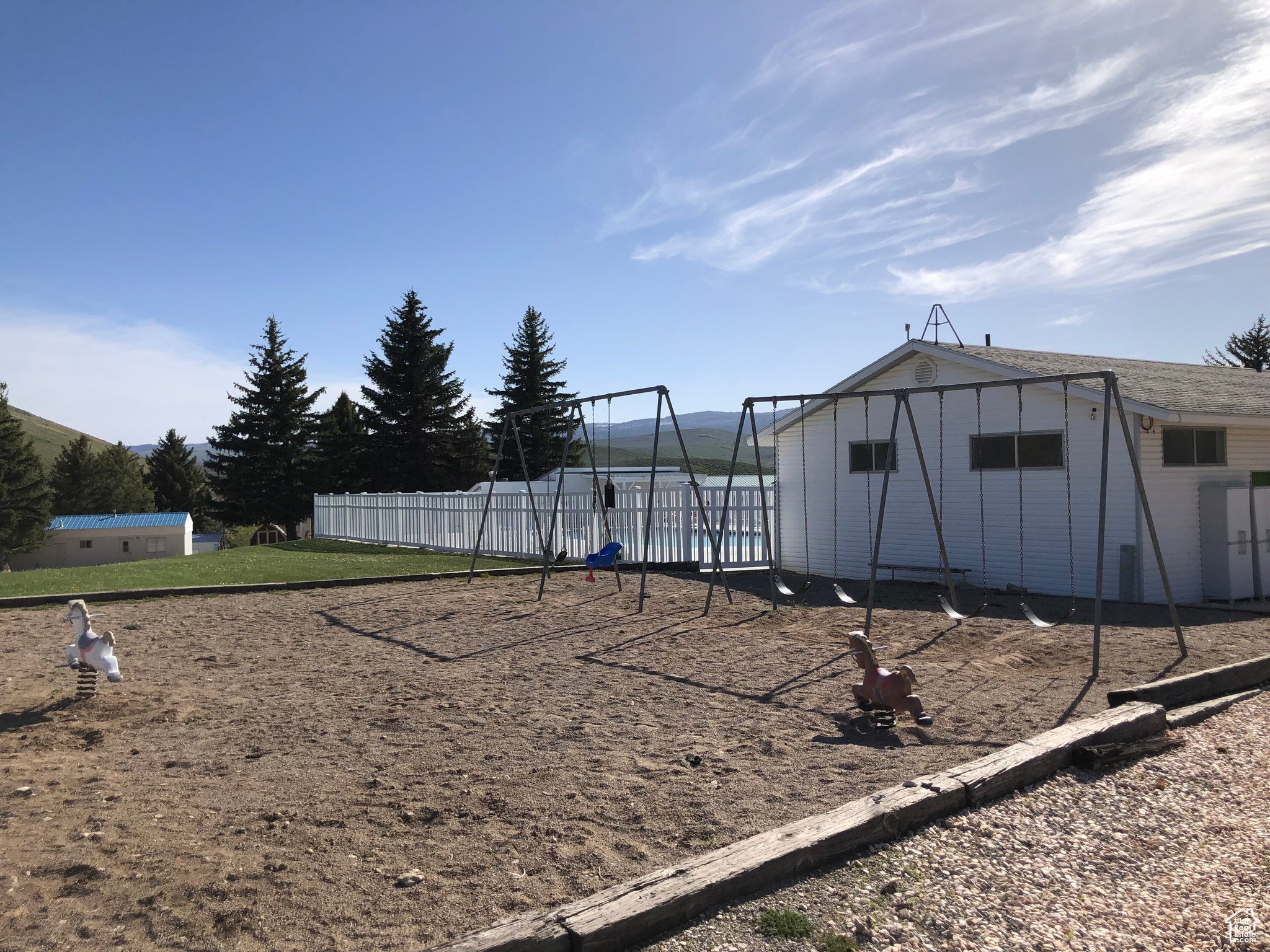 View of jungle gym