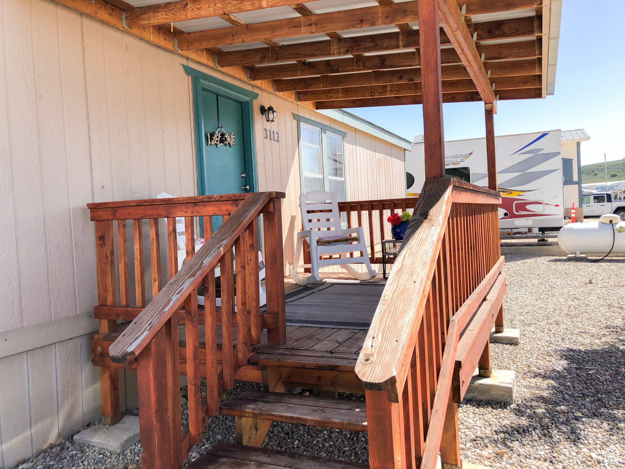 View of front porch