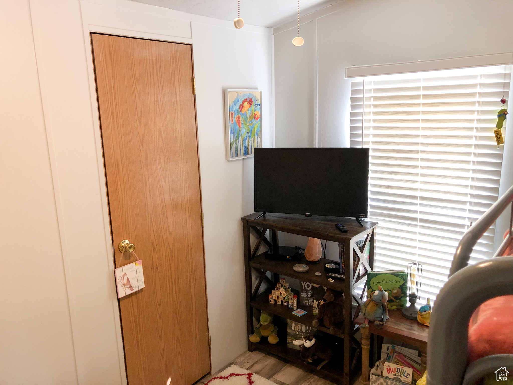 Interior space featuring hardwood / wood-style floors and a closet