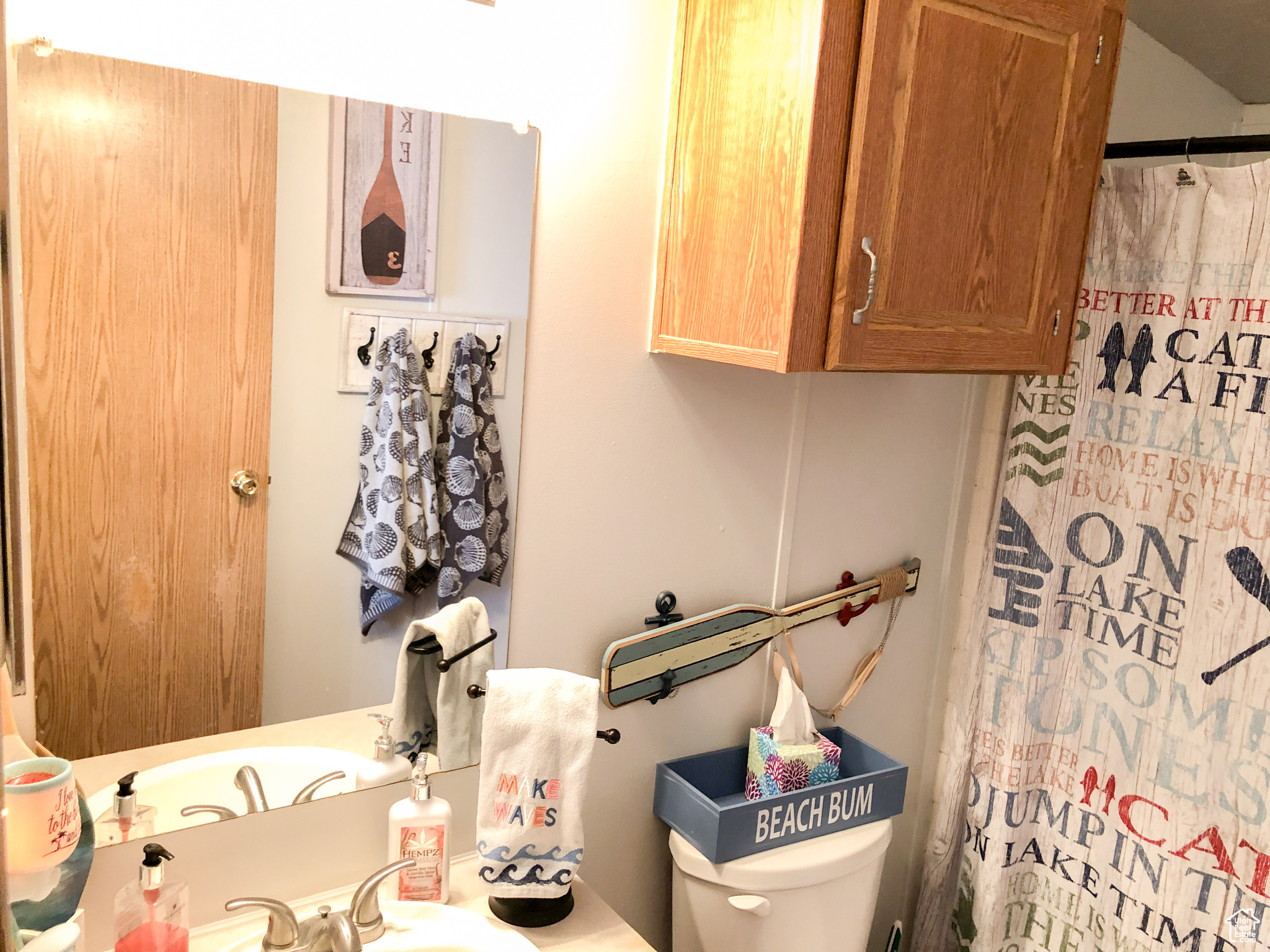 Main Bathroom with sink and toilet