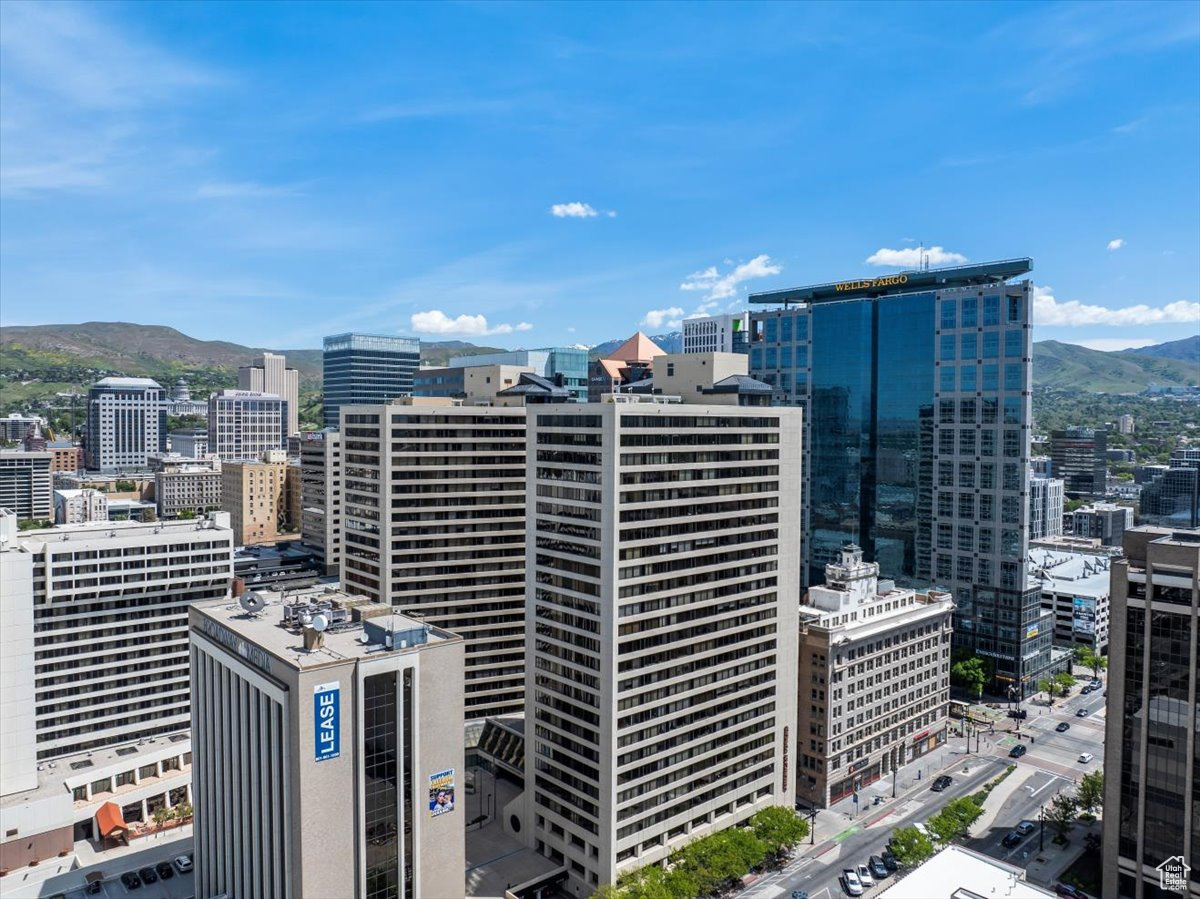 View of city with a mountain view