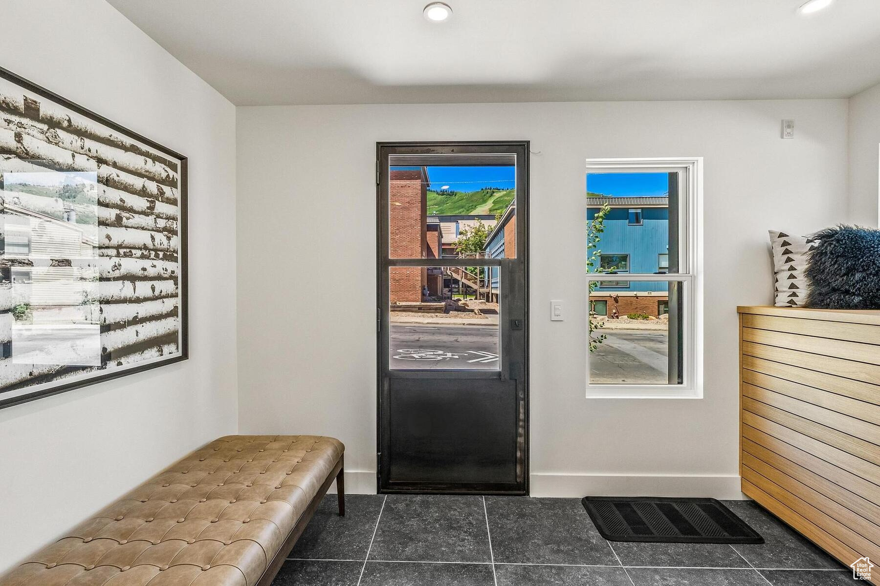 View of tiled foyer