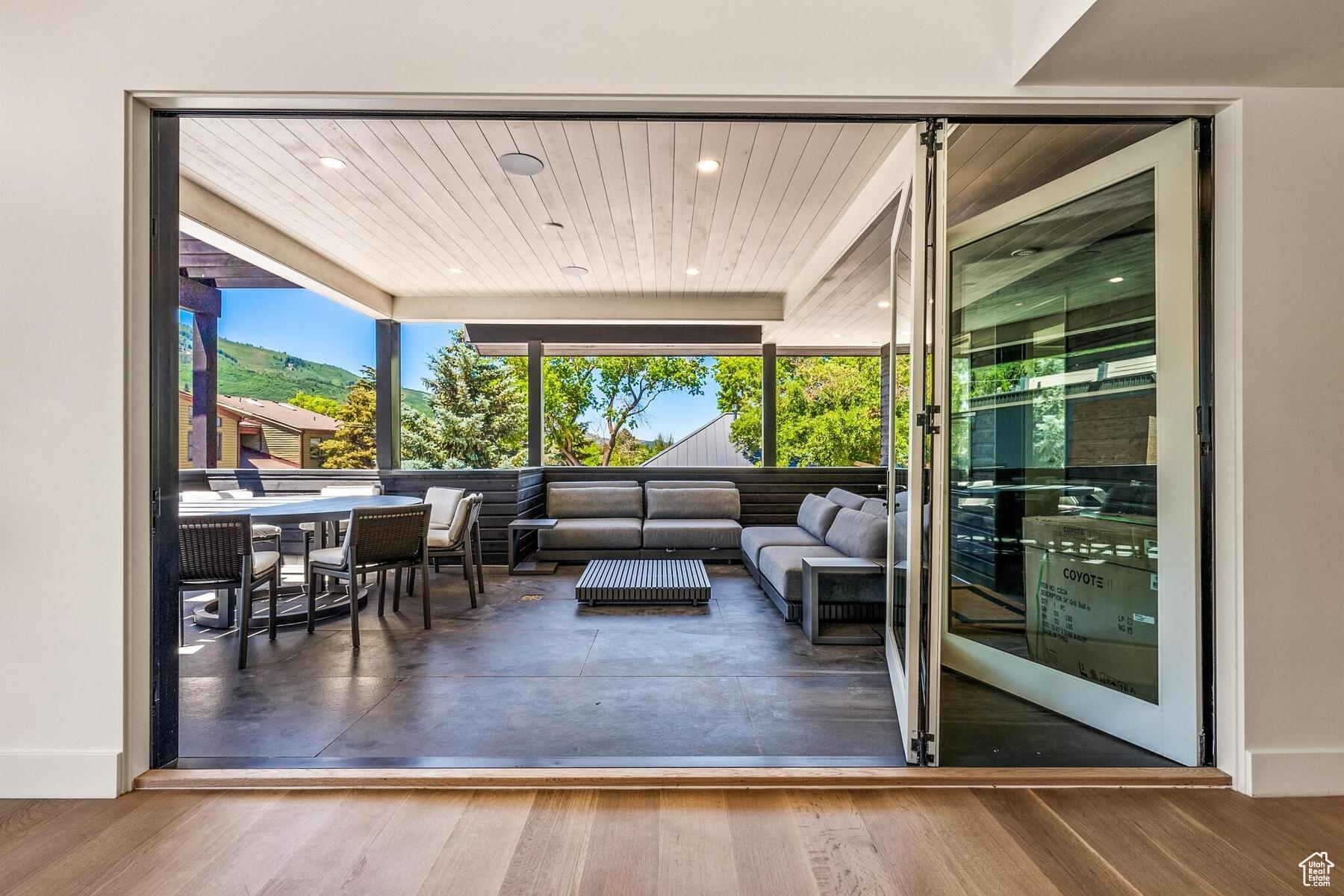 Interior space featuring hardwood / wood-style floors