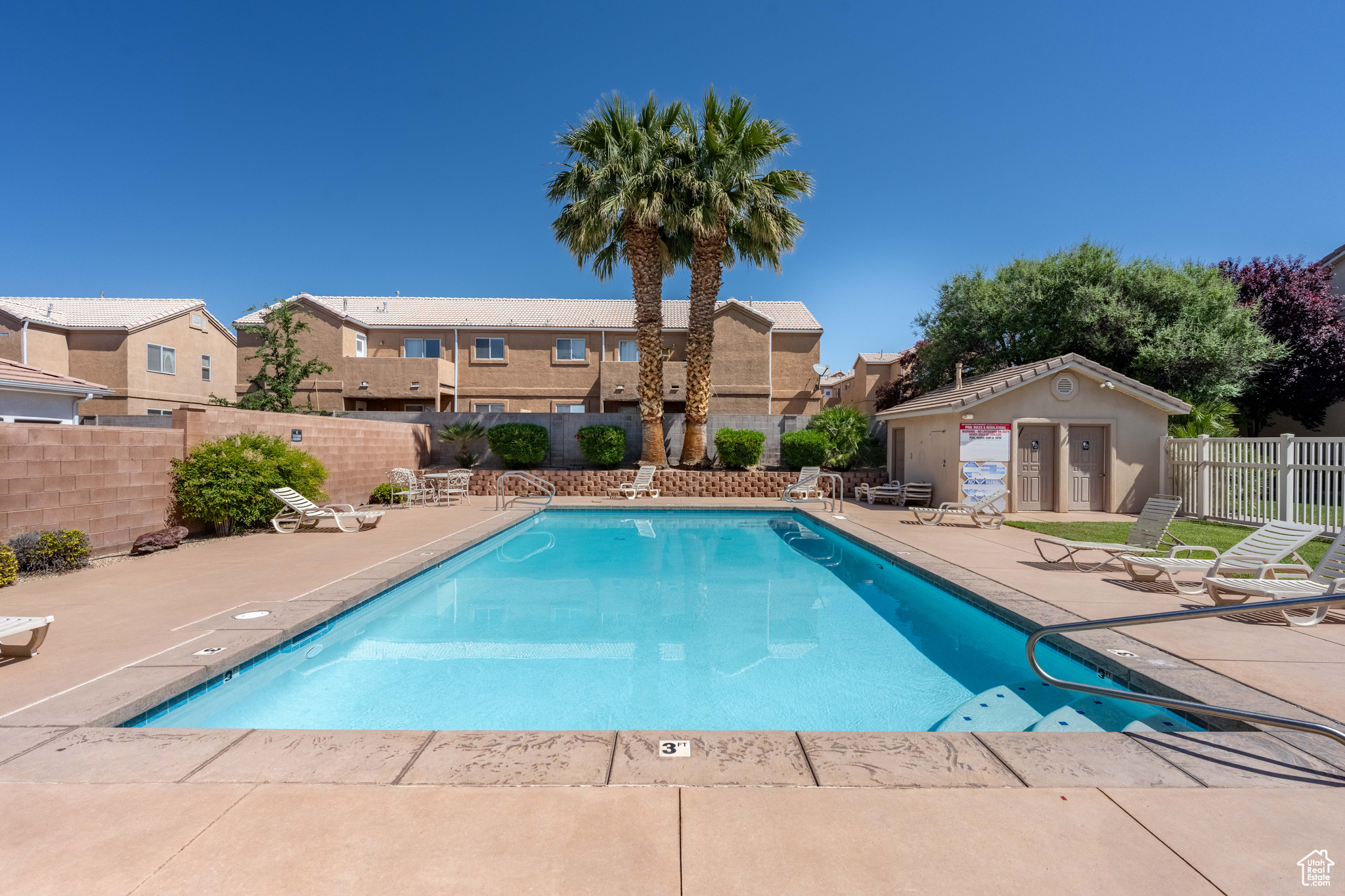 View of pool featuring a patio area