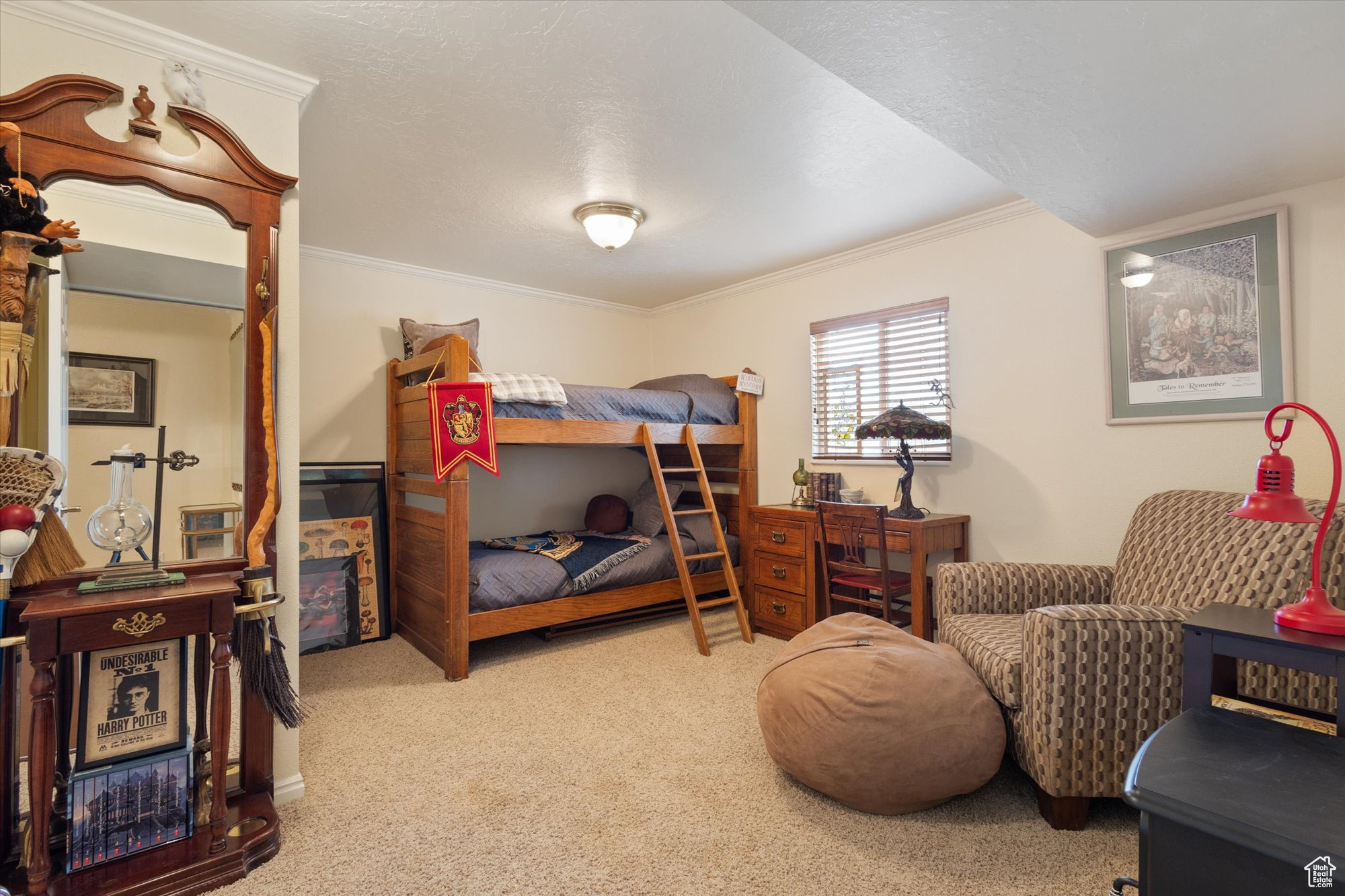 Carpeted bedroom