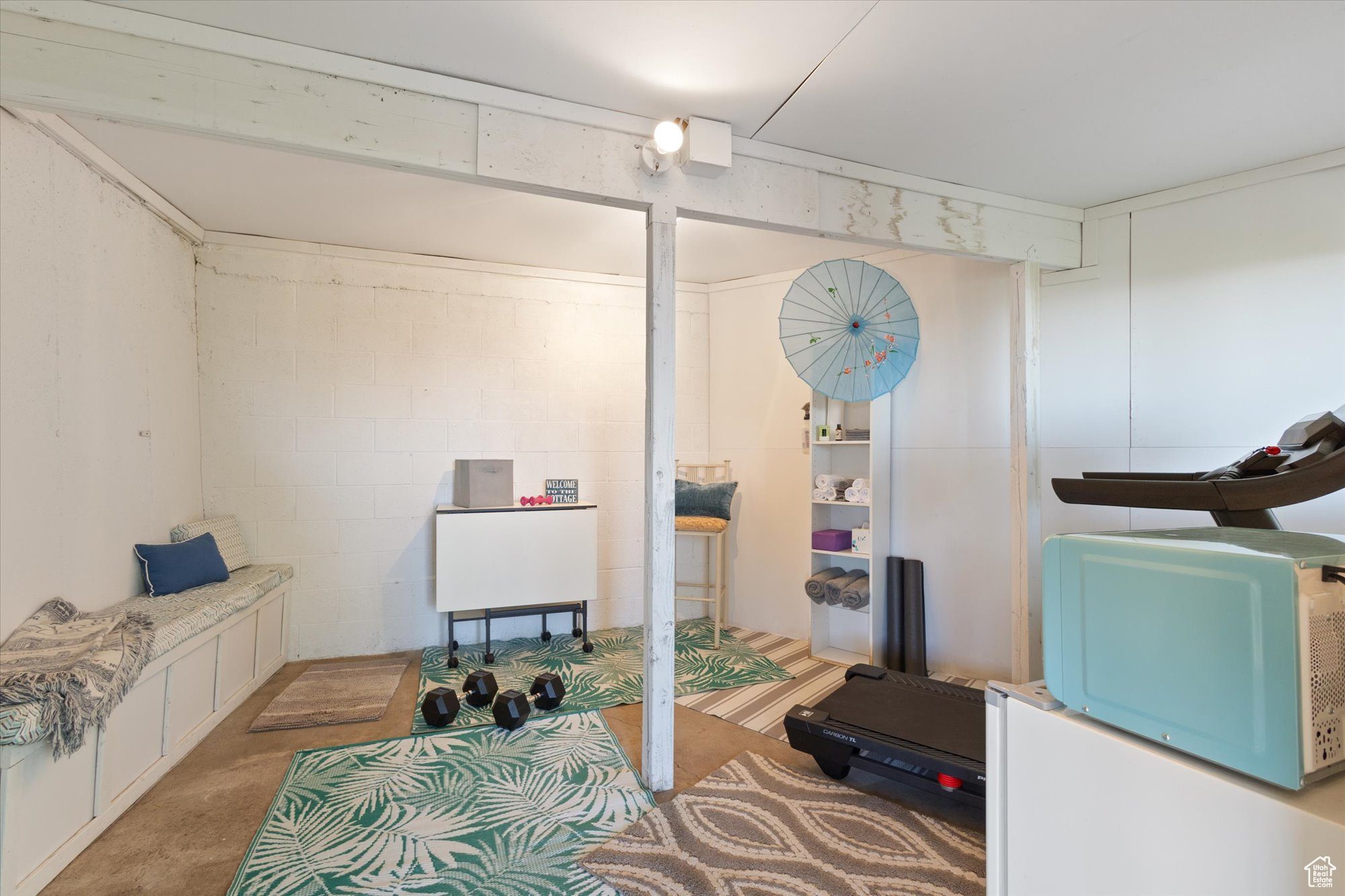 Rough plumbed multi-use fitness studio