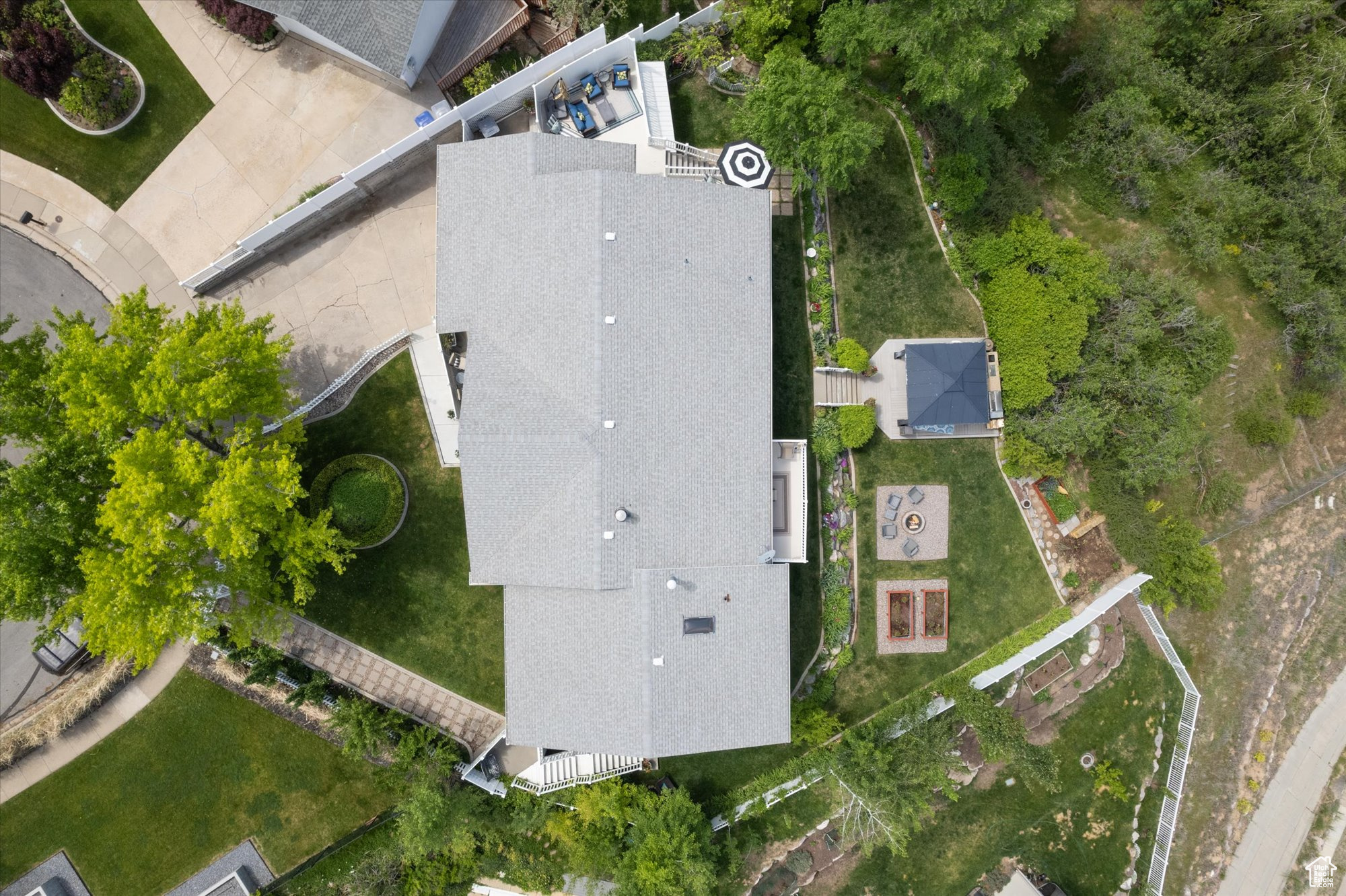 Bird's eye view of property