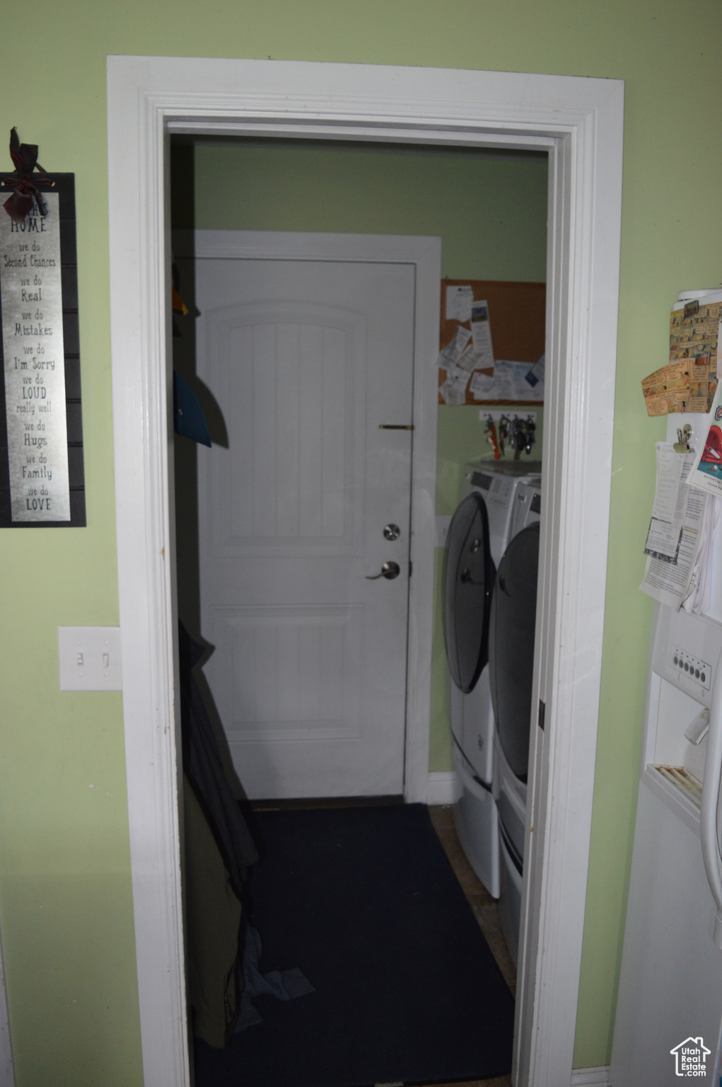 Laundry area with washer and clothes dryer