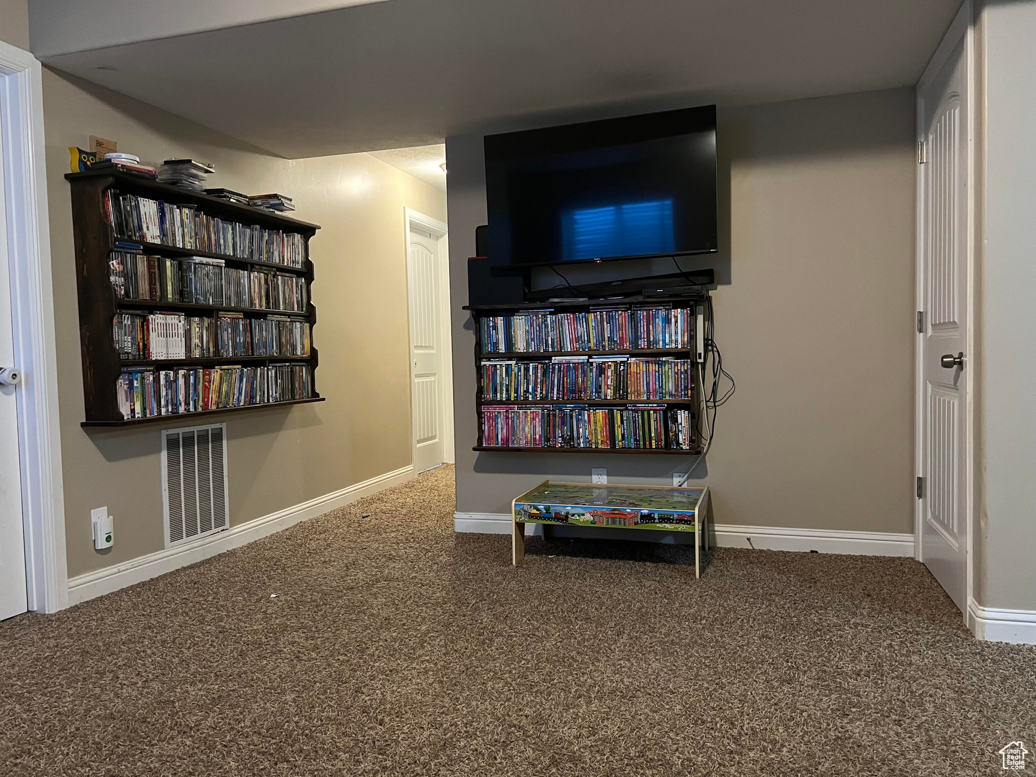 Interior space with carpet