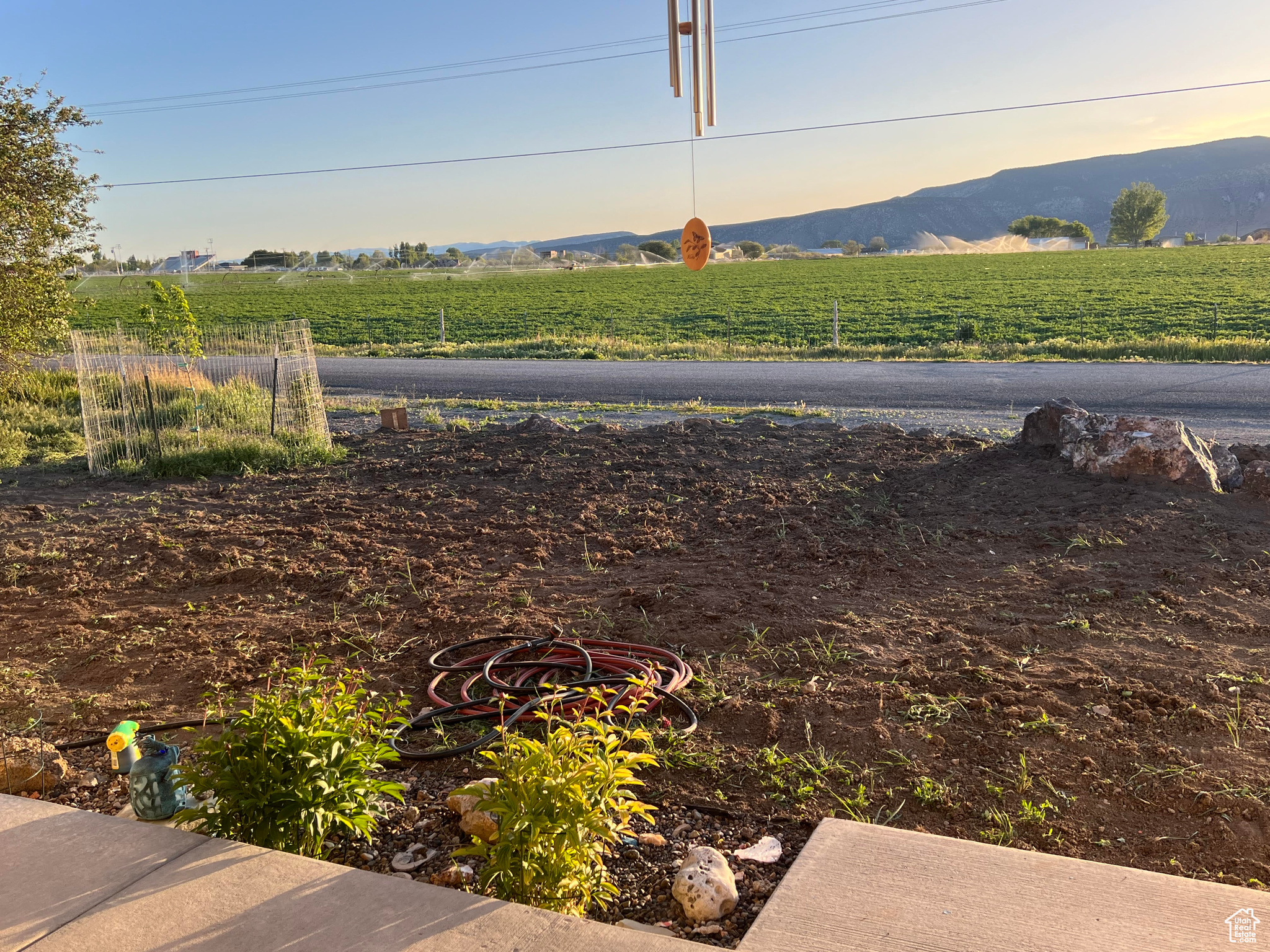 Property view of mountains with a rural view