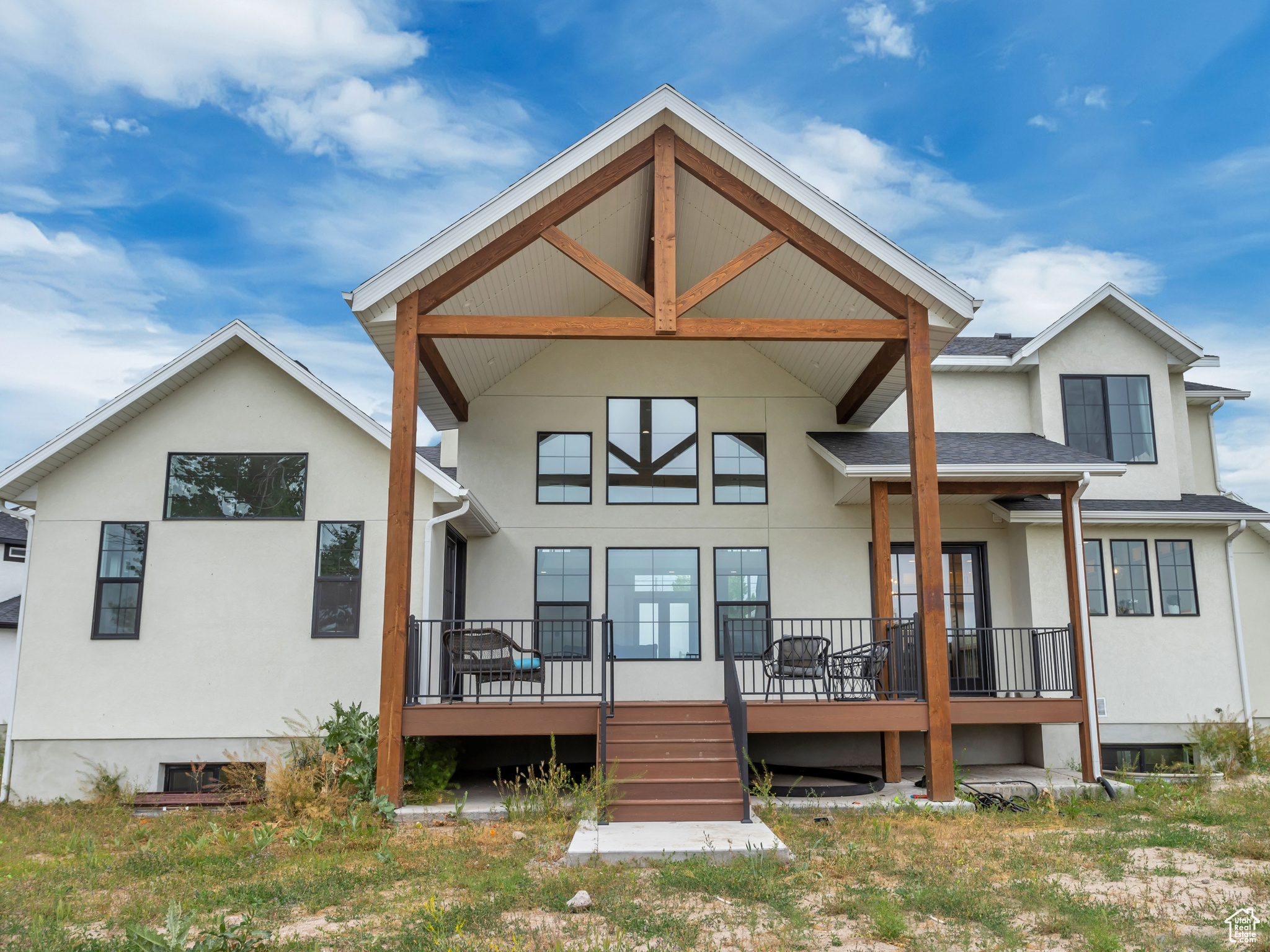 View of back of house with Trex deck