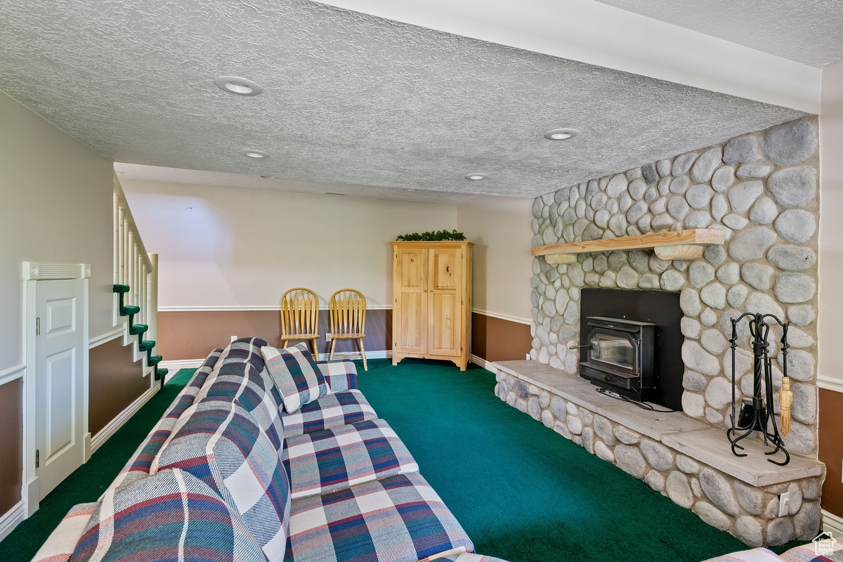 Laundry, Fireplace & 2nd gathering space in daylight basement.