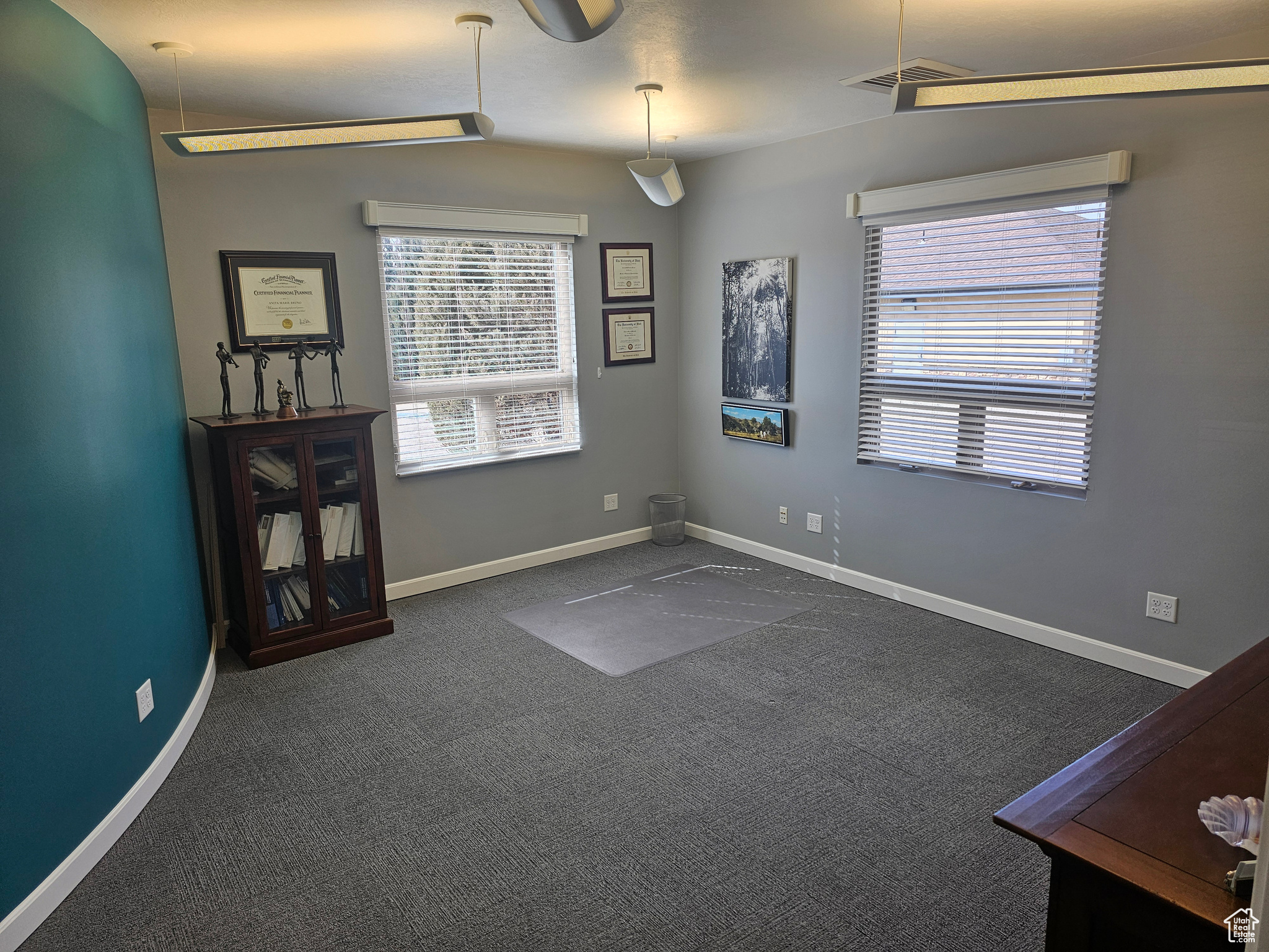 View of carpeted office