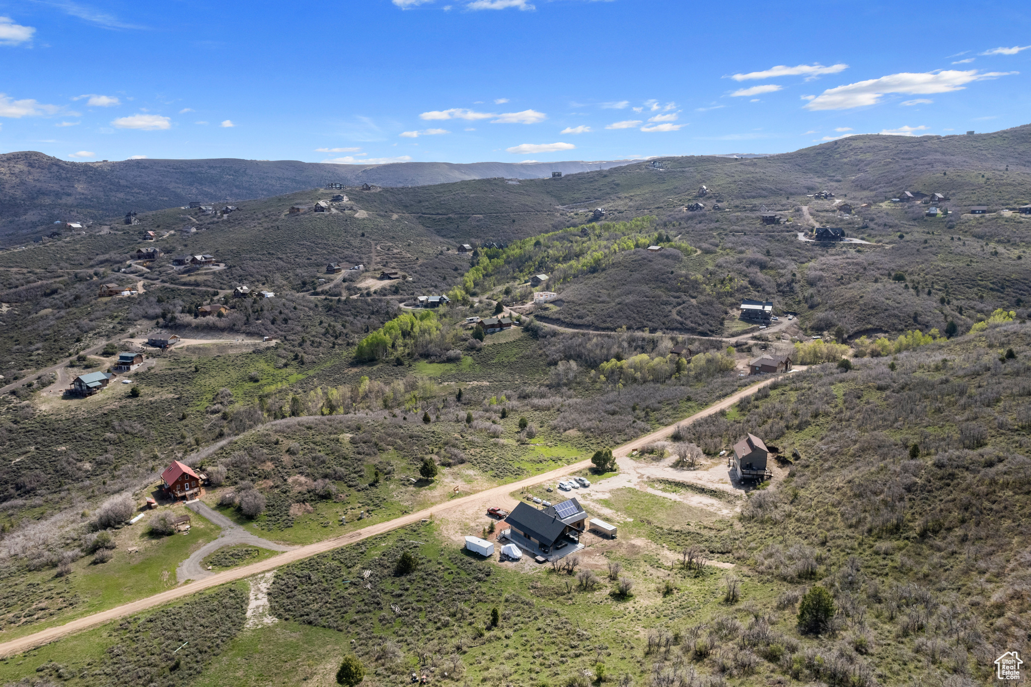 Bird's eye view featuring a mountain view