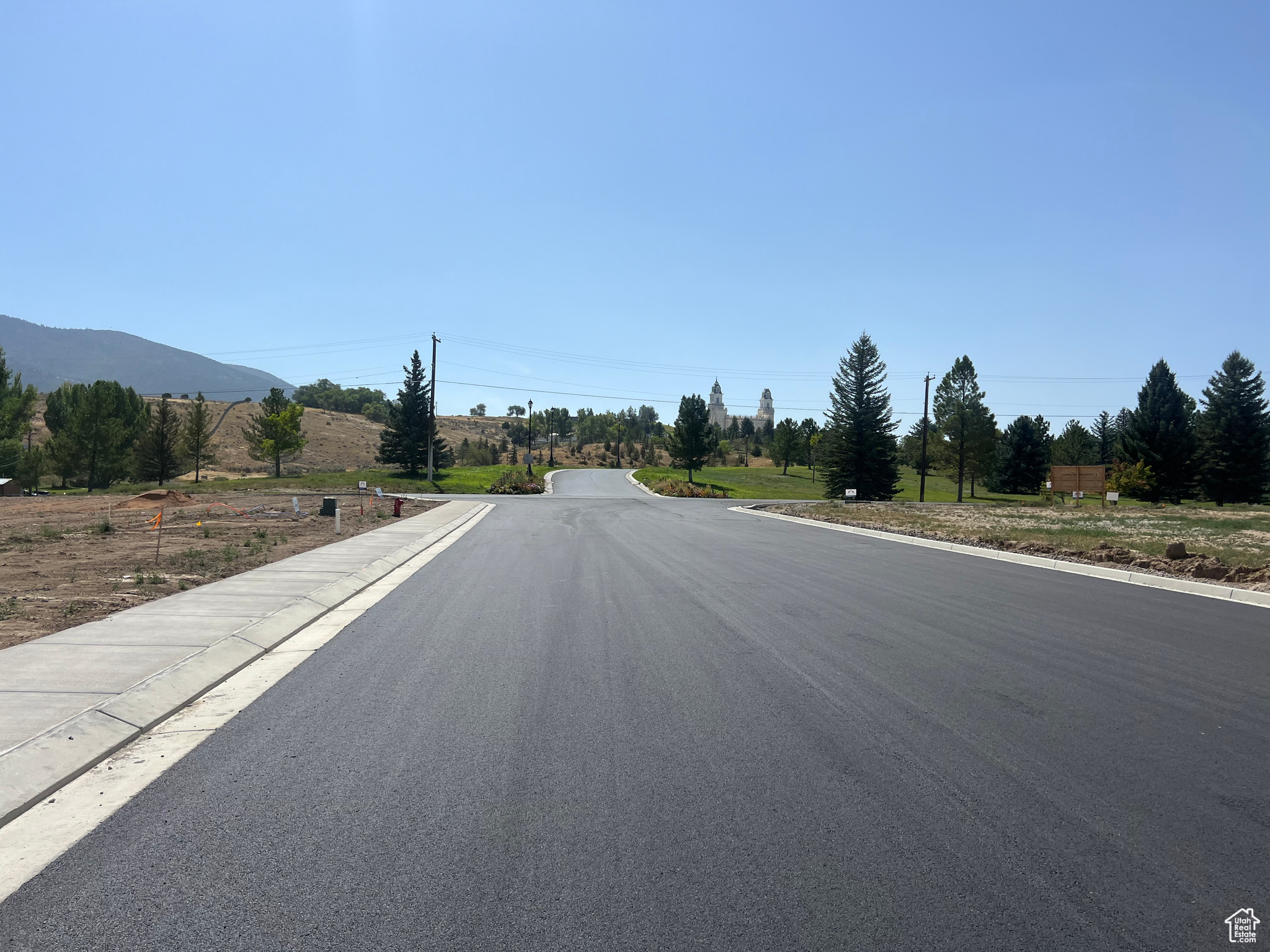 View of road with a mountain view