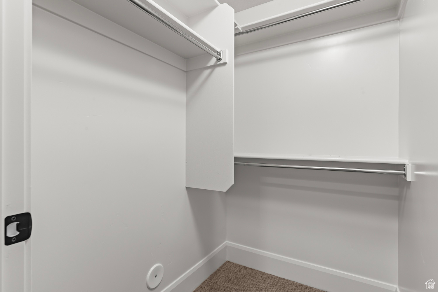 Spacious closet featuring carpet flooring