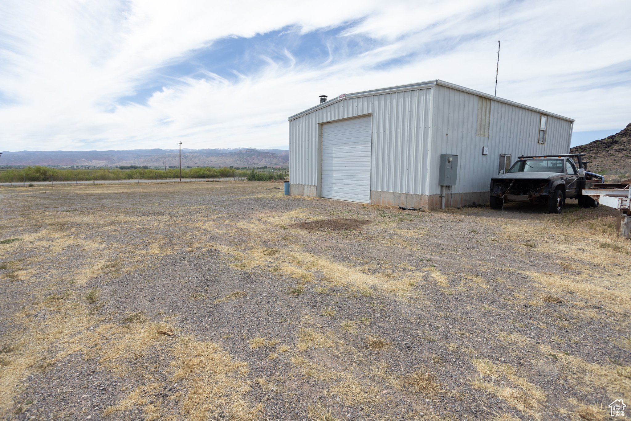 View of shed / structure featuring a garage