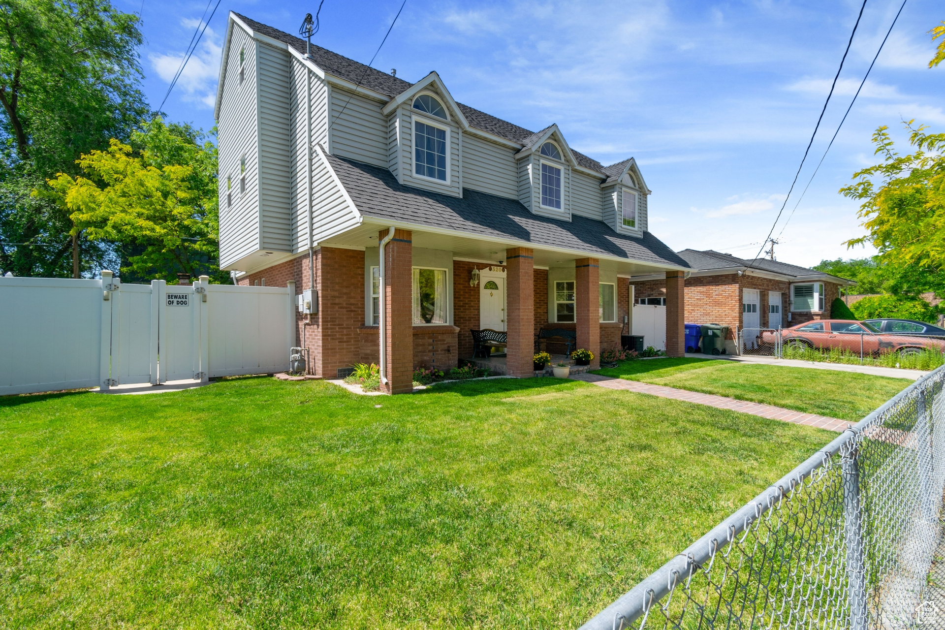 View of front of property with covered porch