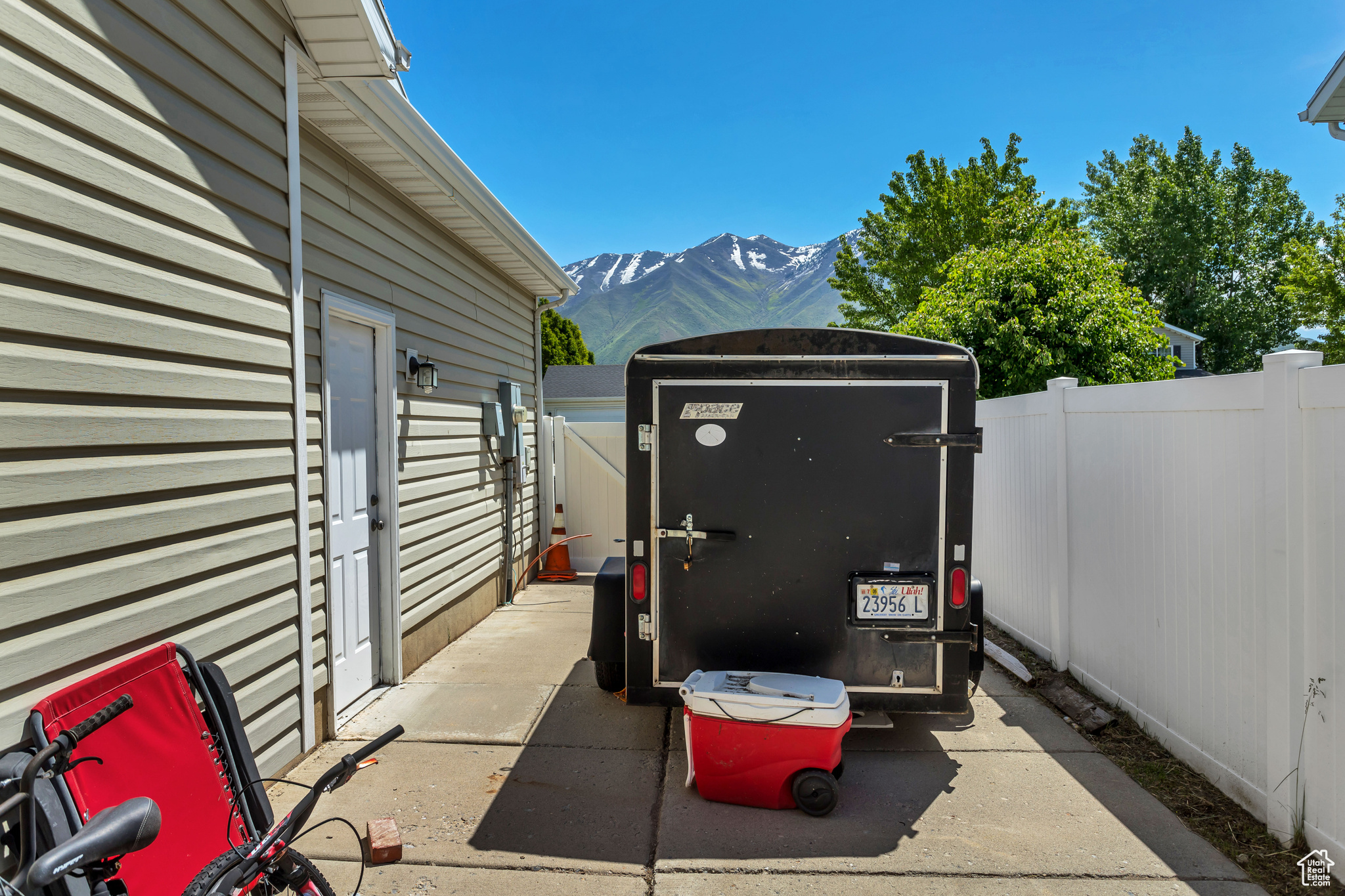 RV parking behind fence