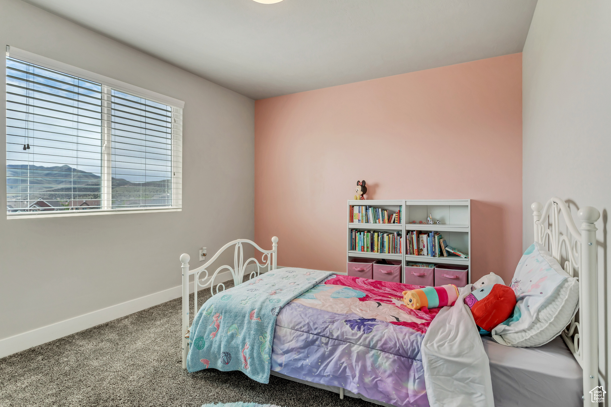 Bedroom featuring carpet floors