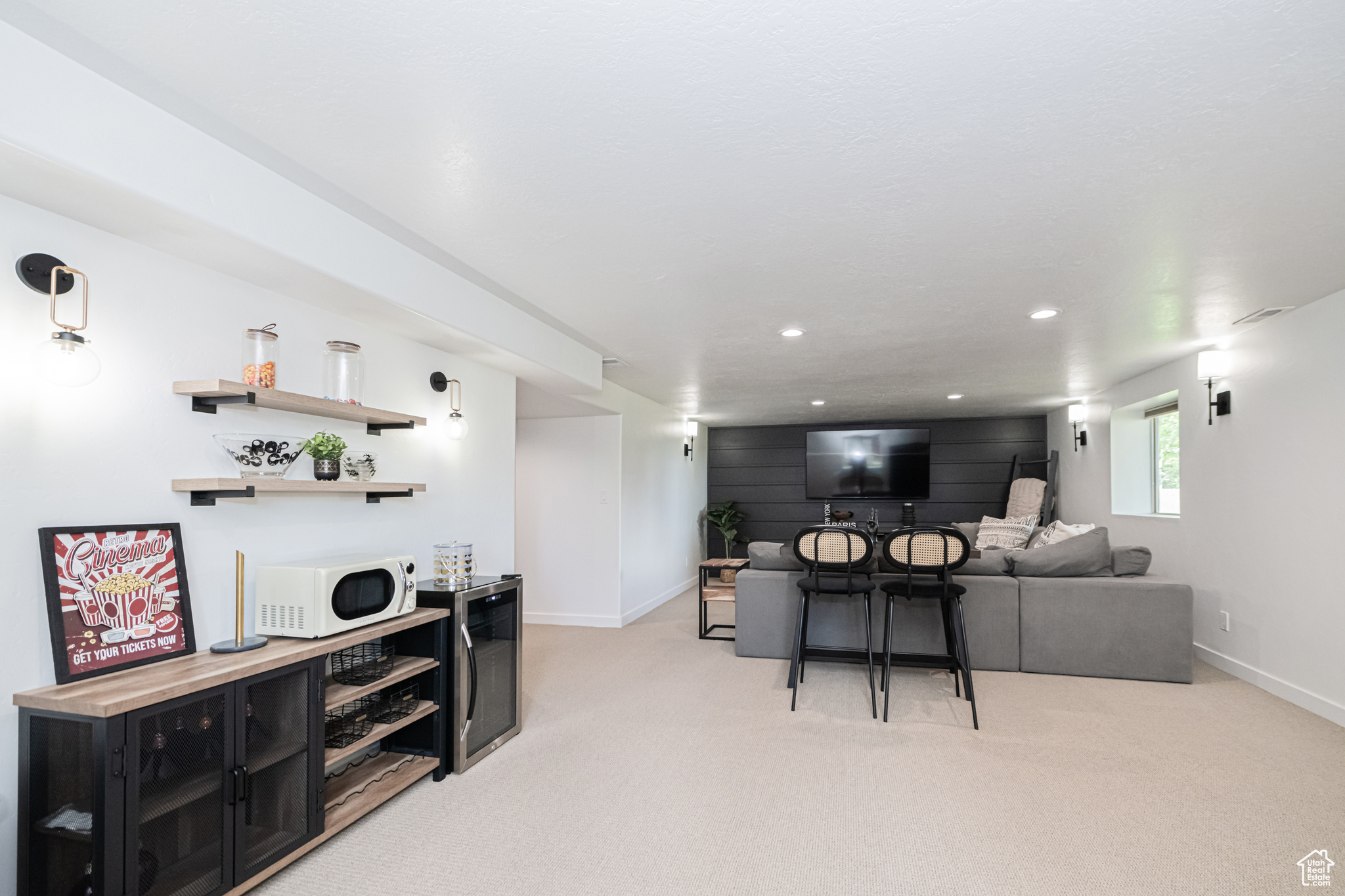 Downstairs living room with ample space