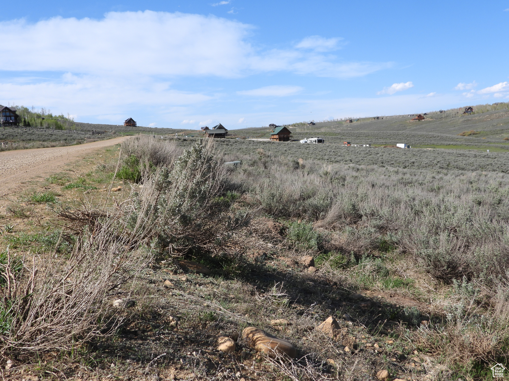 Facing north from western edge of property