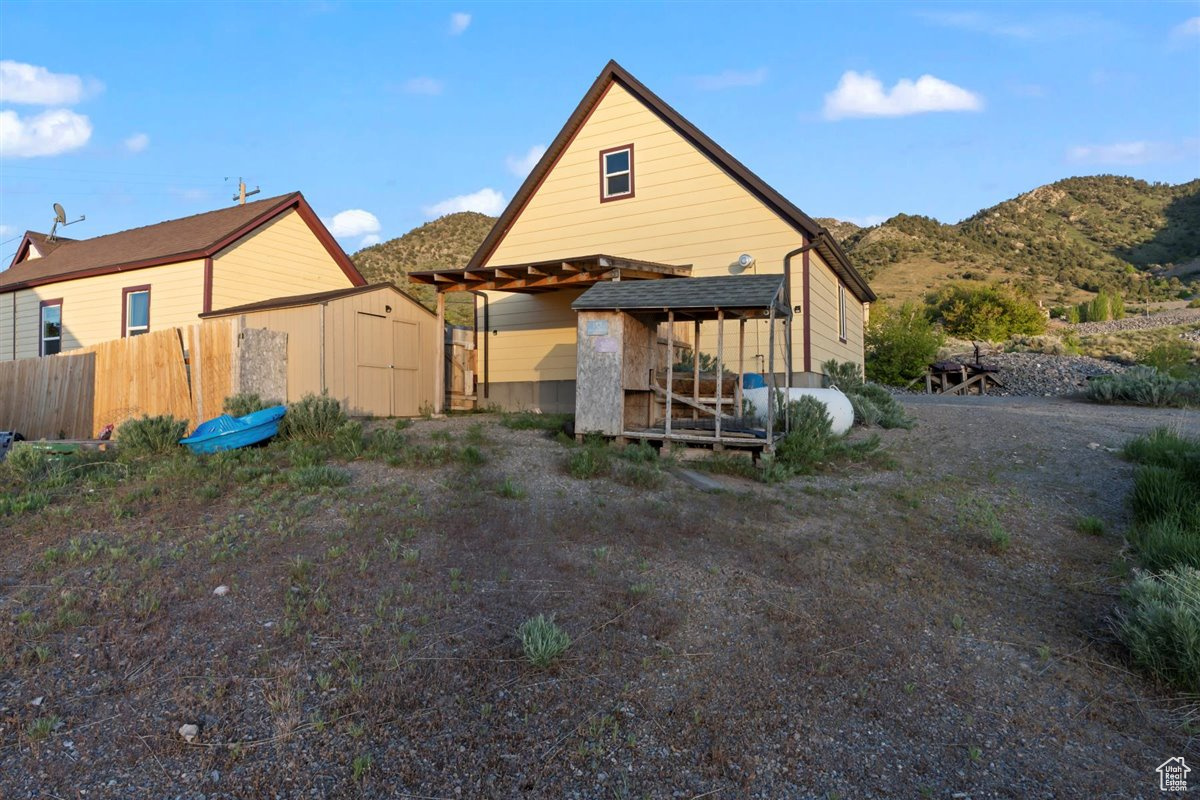 garage and storage shed