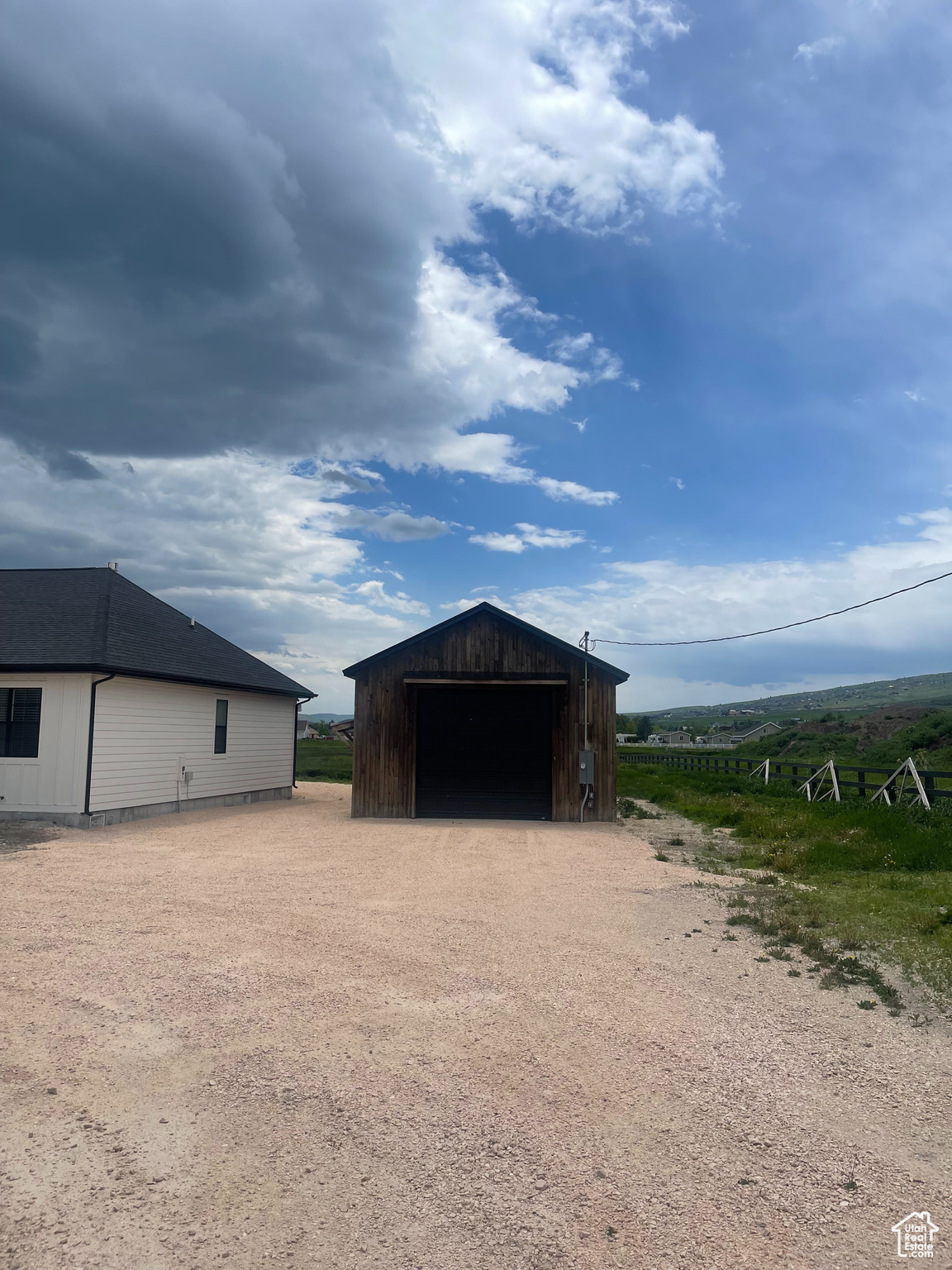 View of shed / structure featuring a garage