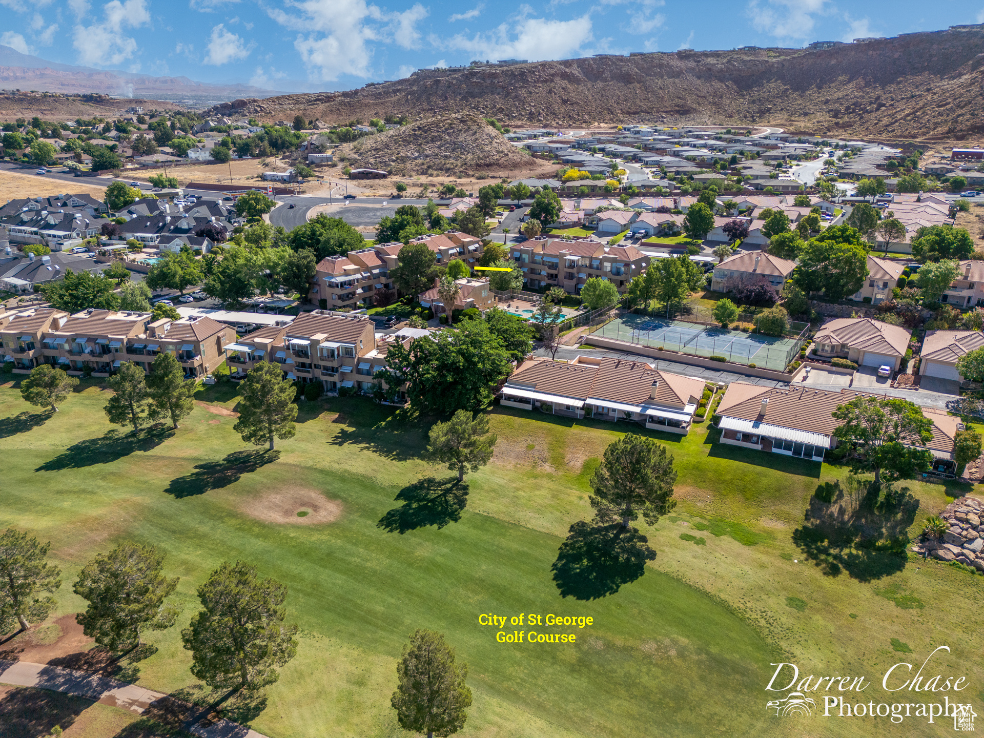 Drone view of adjacent Golf Course