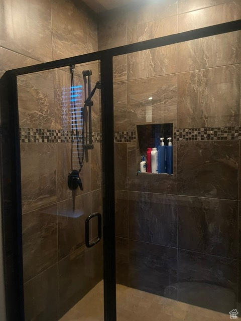 MASTER Bathroom with a shower with shower door