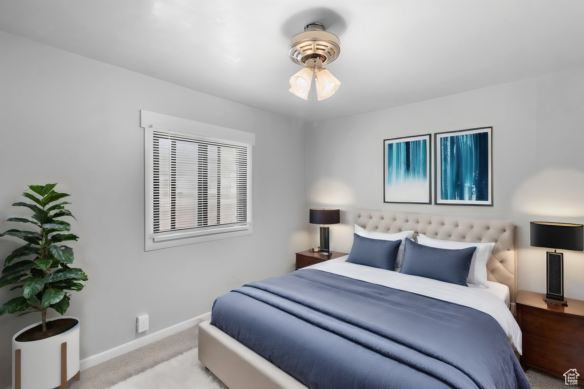 View of carpeted bedroom