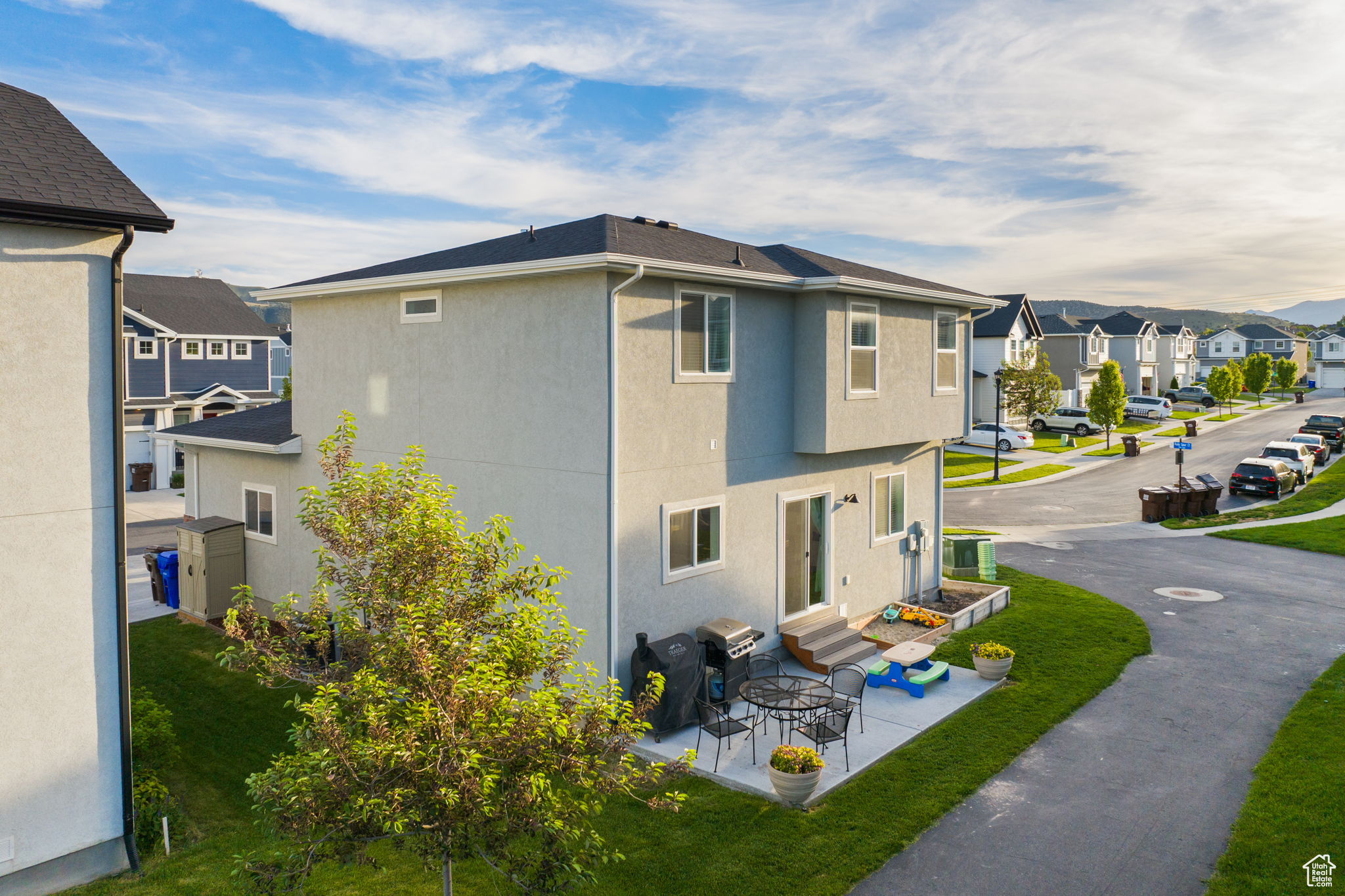 View of property exterior with a patio